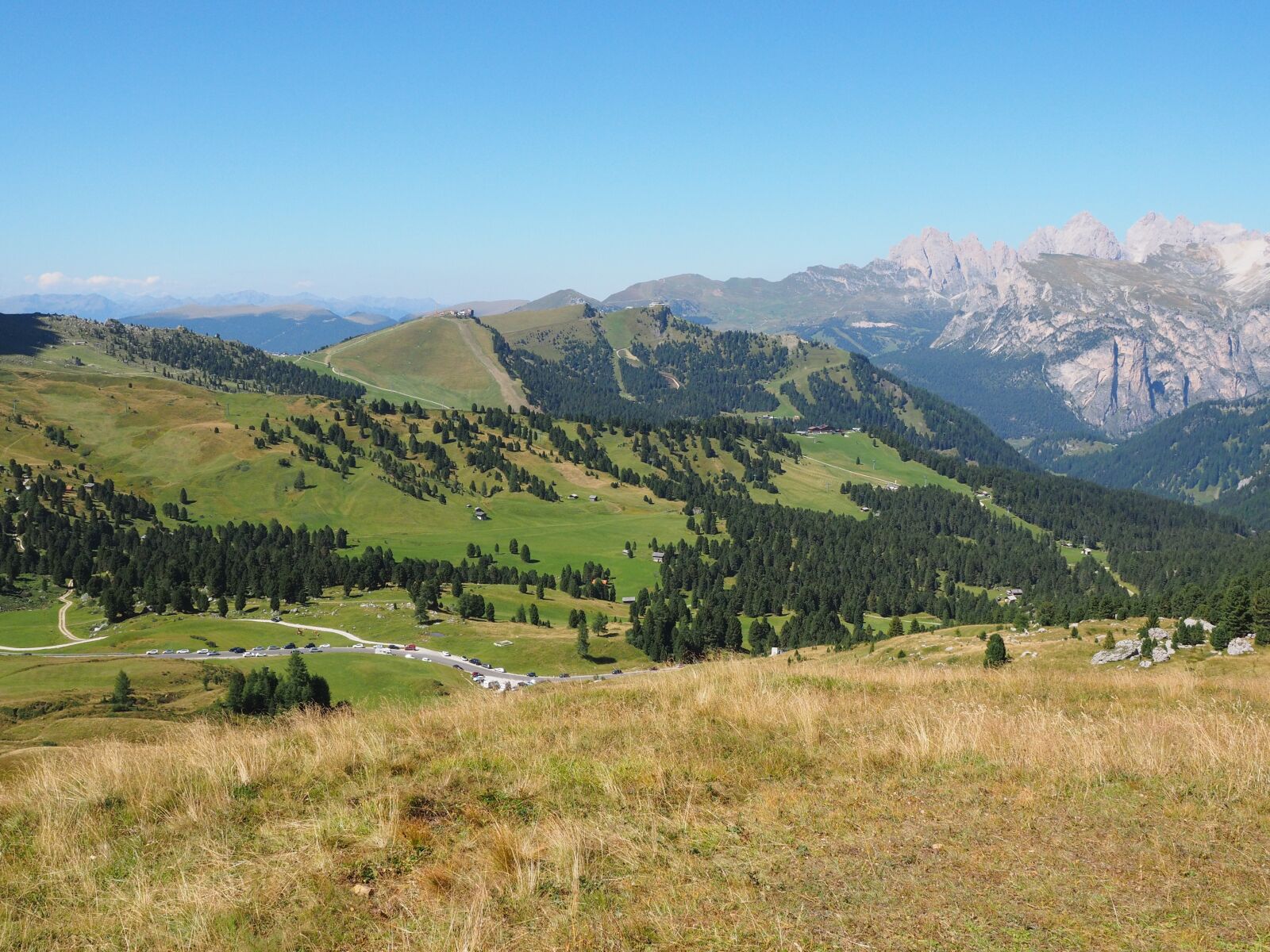 Olympus OM-D E-M1 + Olympus M.Zuiko Digital ED 12-40mm F2.8 Pro sample photo. Sella pass, panorama, dolomites photography