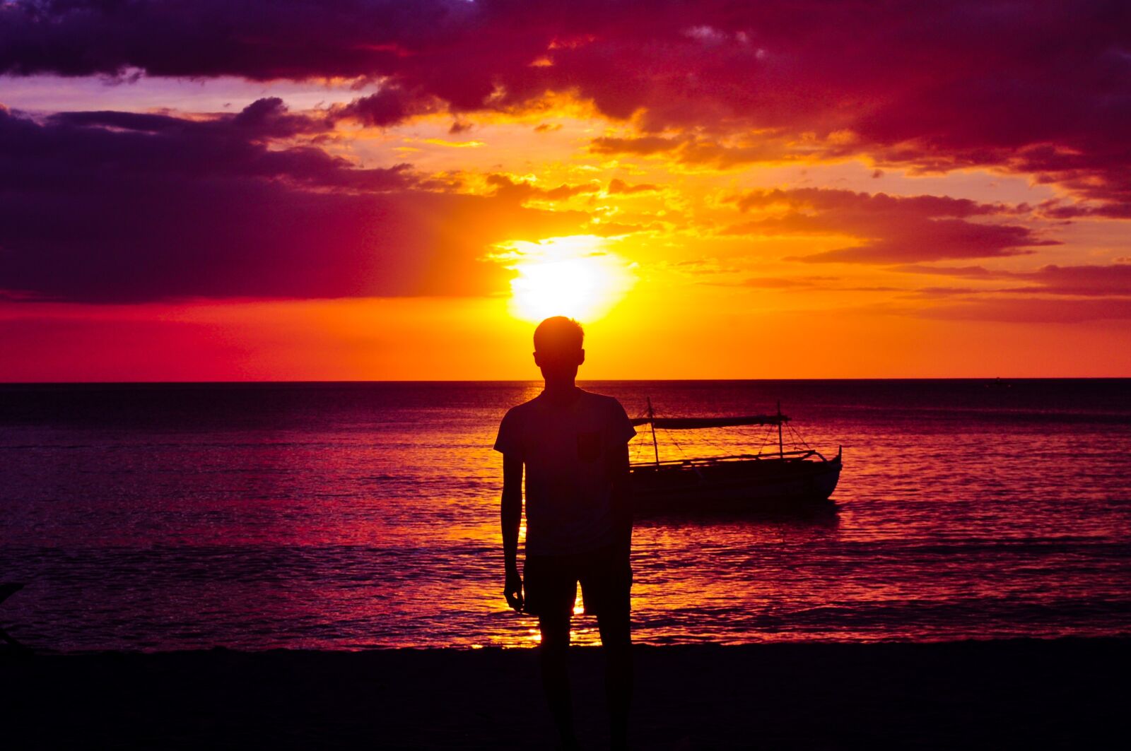 Nikon D5000 sample photo. Sunset, beach, ocean photography