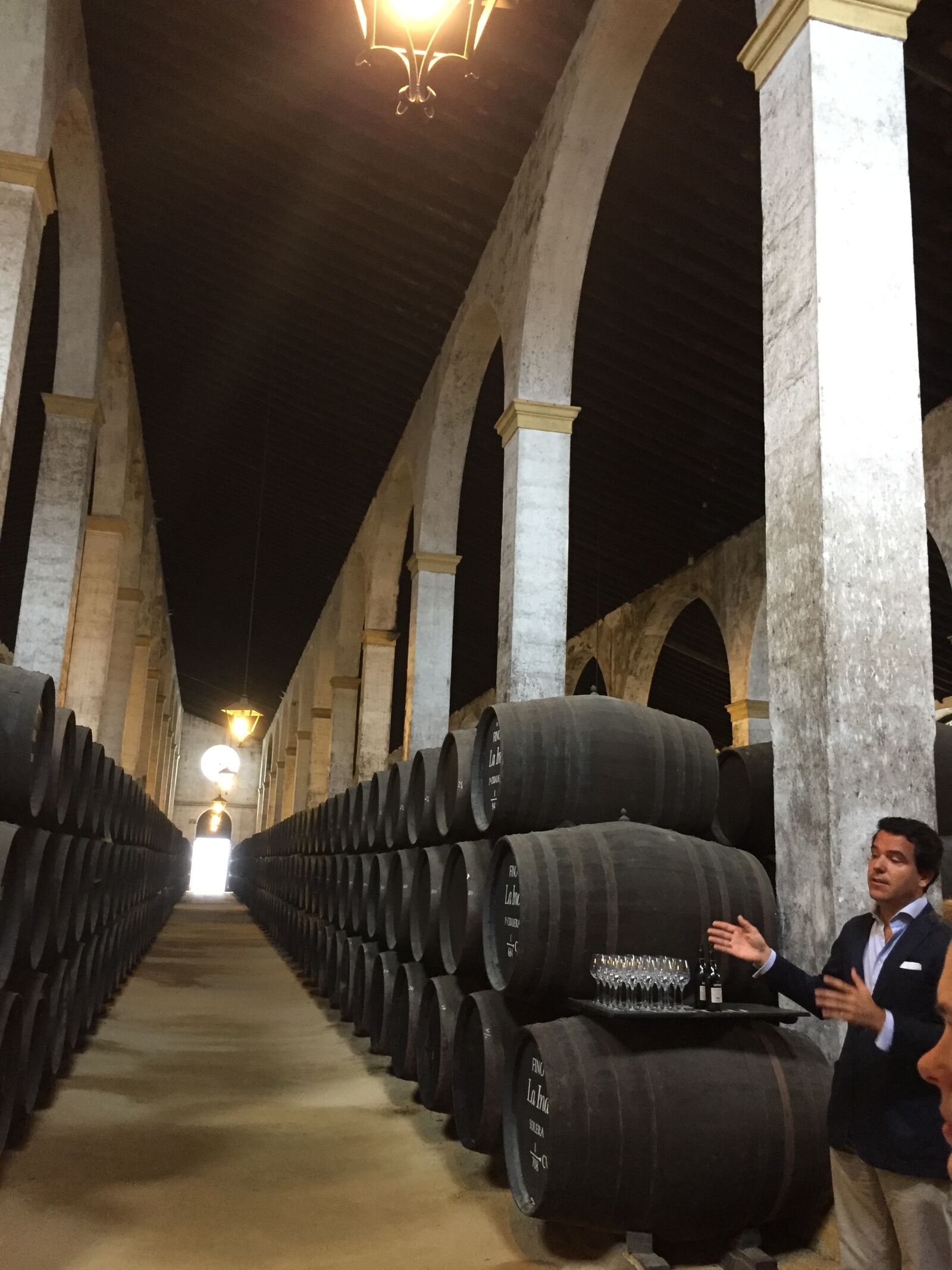 iPhone 6 back camera 4.15mm f/2.2 sample photo. Sherry, barrels, winery photography