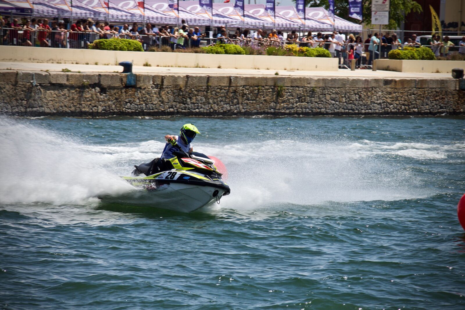 Canon EOS M sample photo. Water bike, sea, splash photography