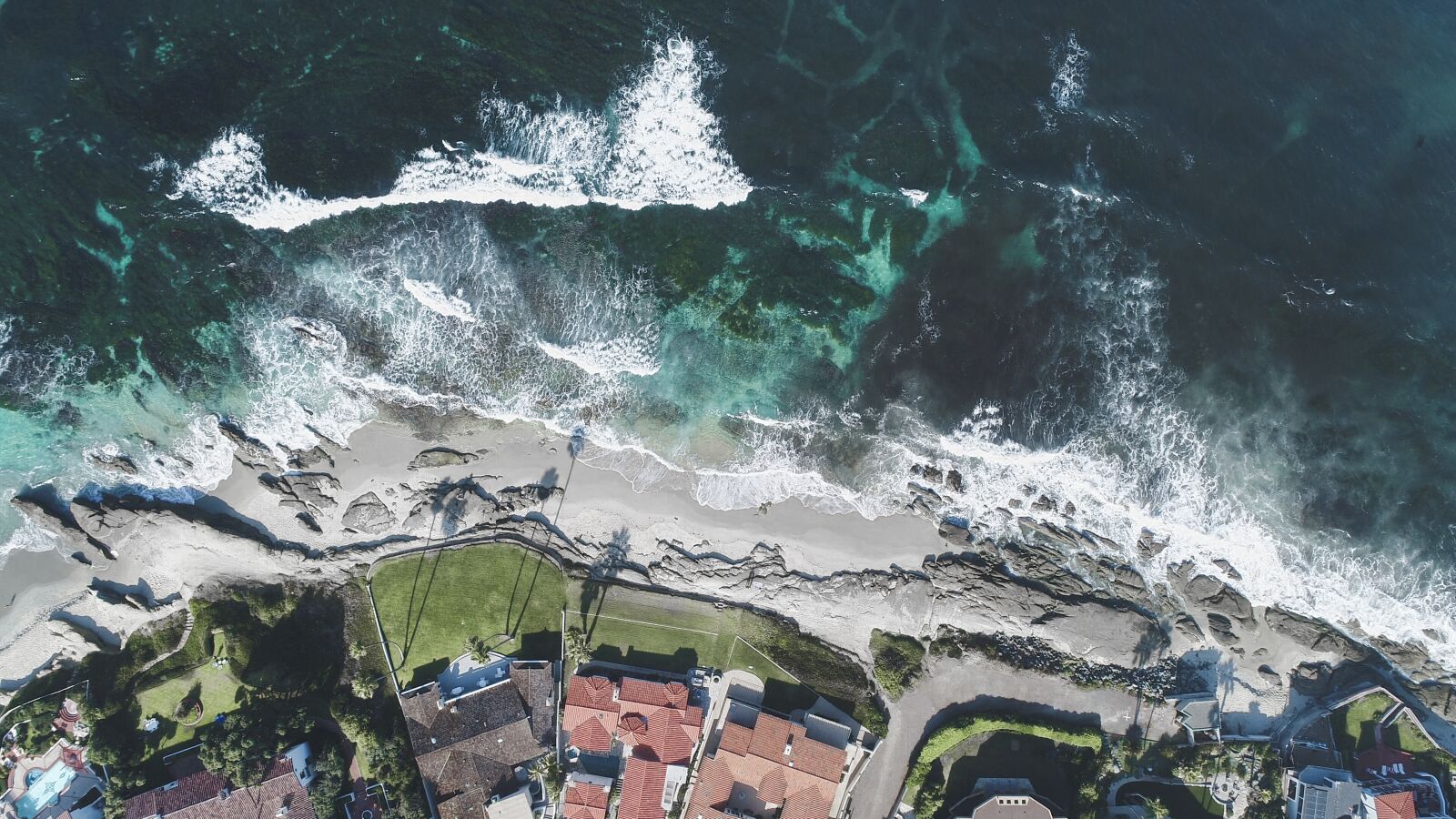 DJI FC6310 sample photo. Beach, blue, drone, ocean photography