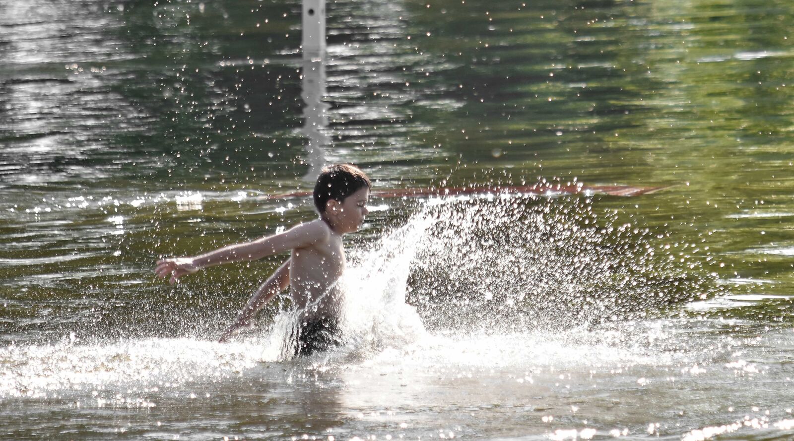 Nikon D5500 sample photo. Child, jump, jumping, swimming photography