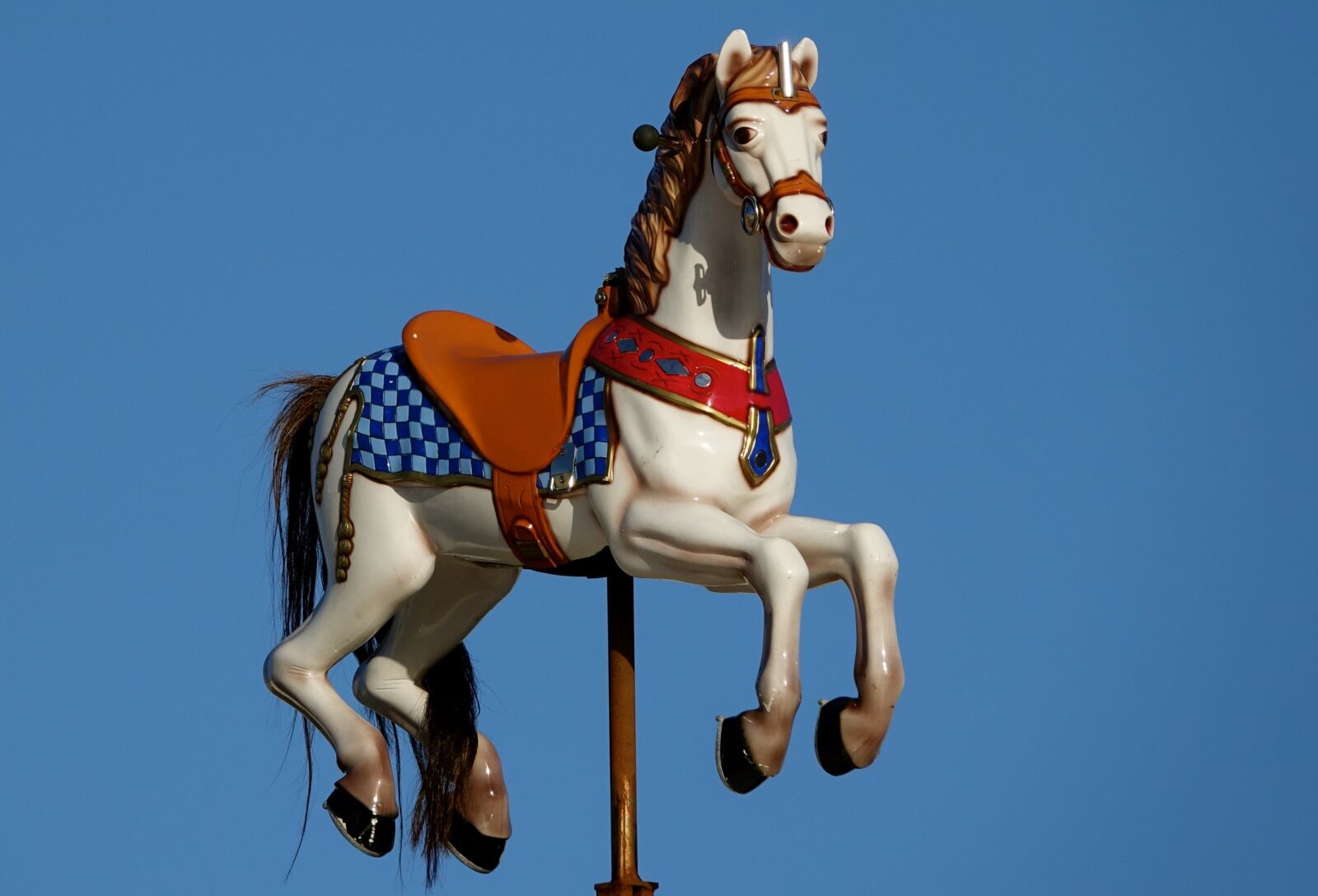 Sony Cyber-shot DSC-RX10 III sample photo. Wooden horse, carousel parking photography