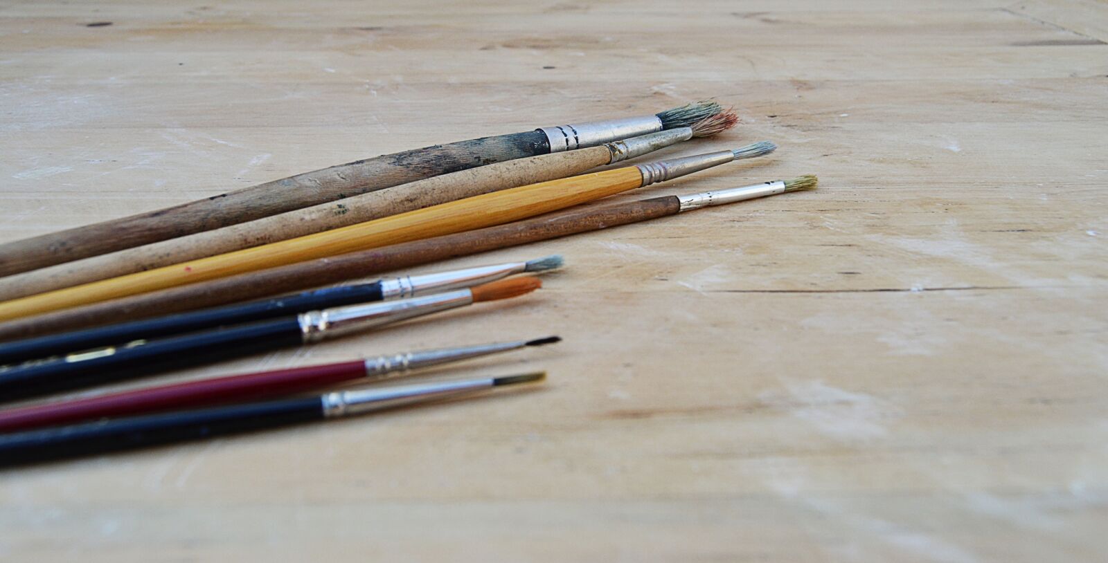 Nikon D3200 sample photo. Brushes, oil, paint photography