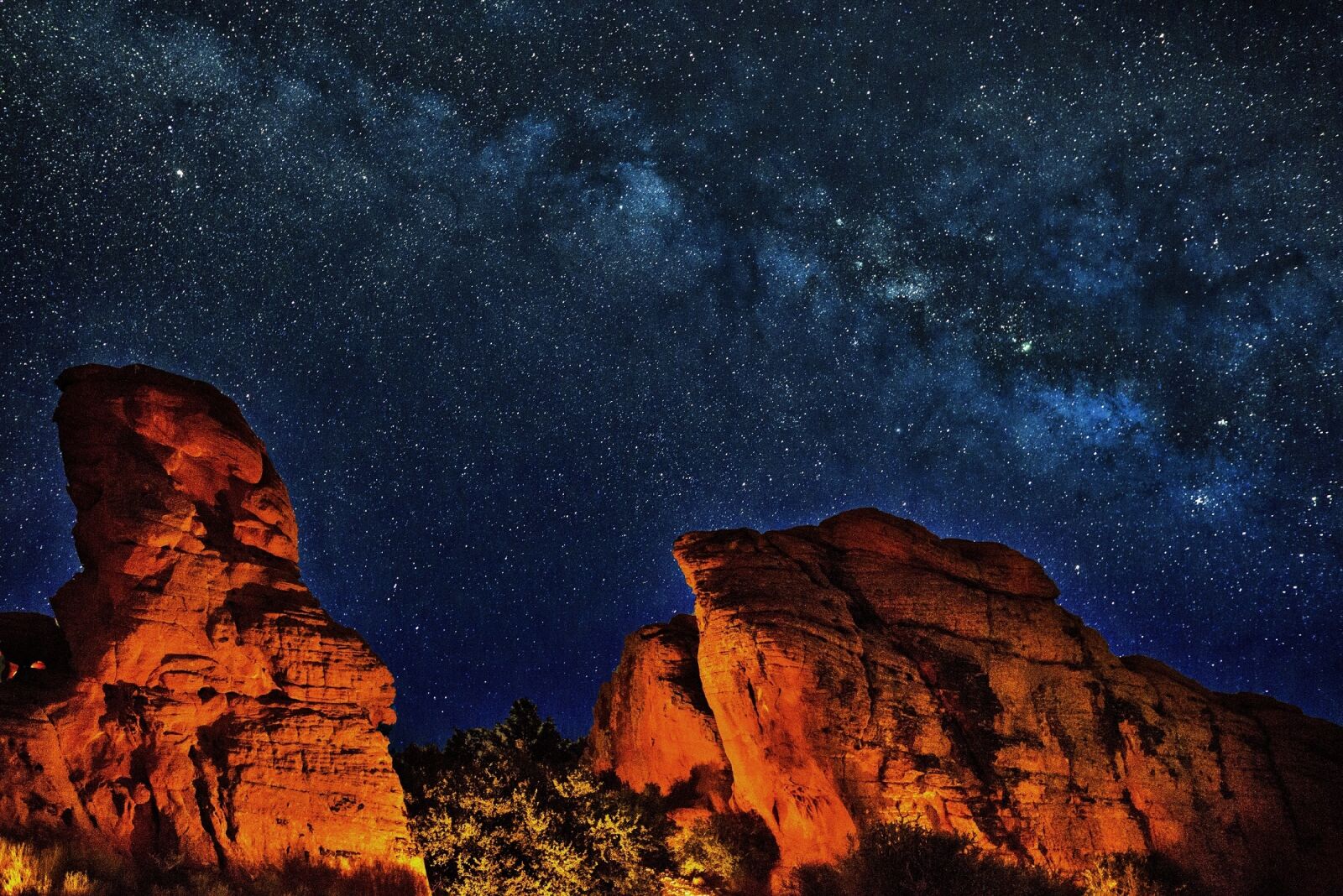 Nikon D610 sample photo. Milky way, stars, rocks photography