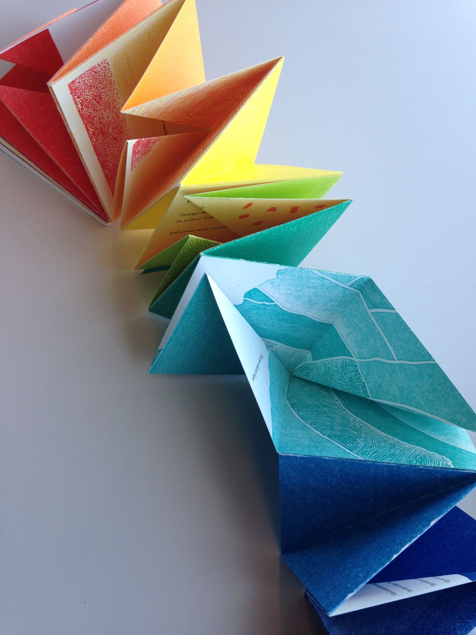 iPhone 5c back camera 4.12mm f/2.4 sample photo. Rainbow, origami, shape photography