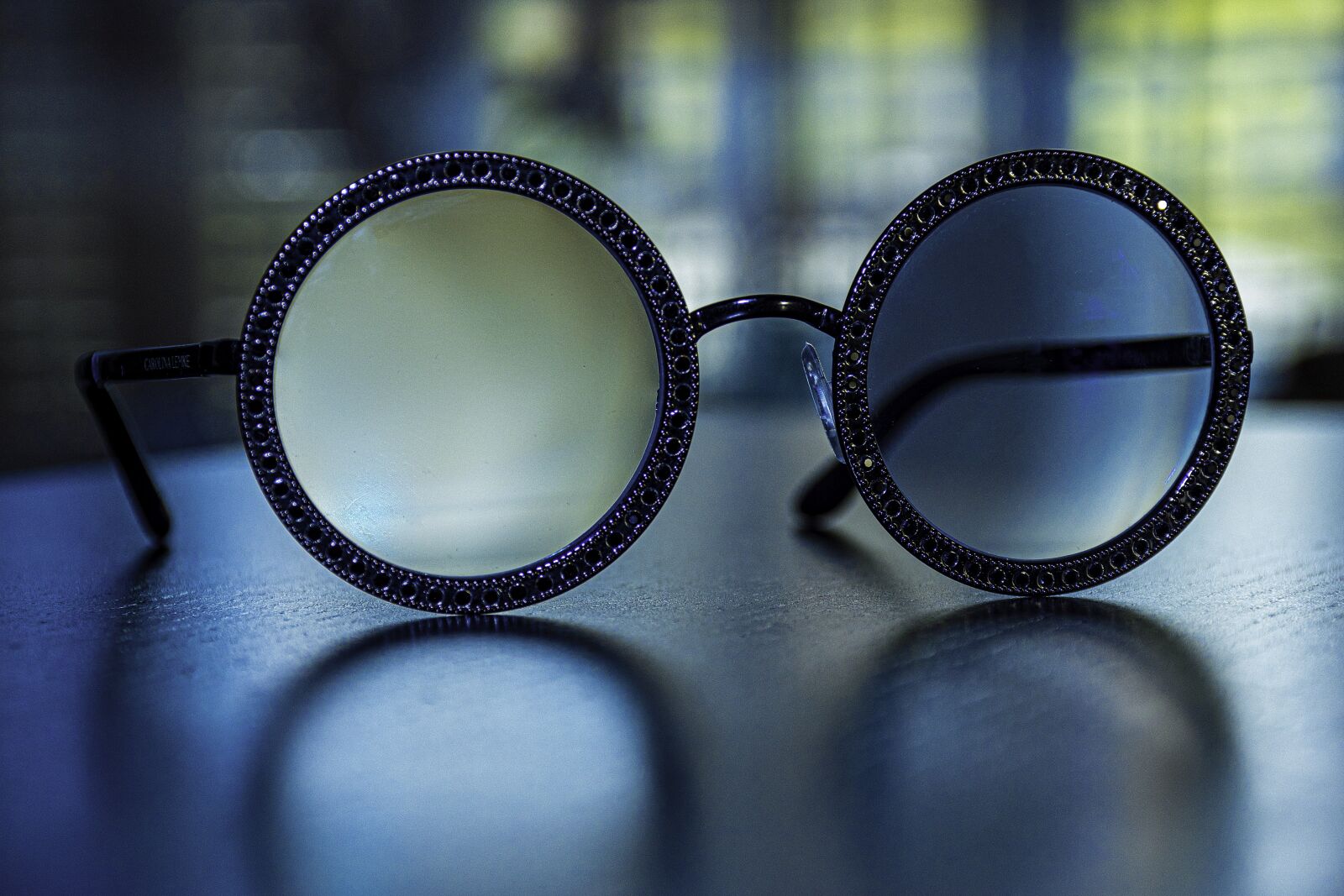 Nikon D5600 sample photo. Eyeglasses, blue, lights photography