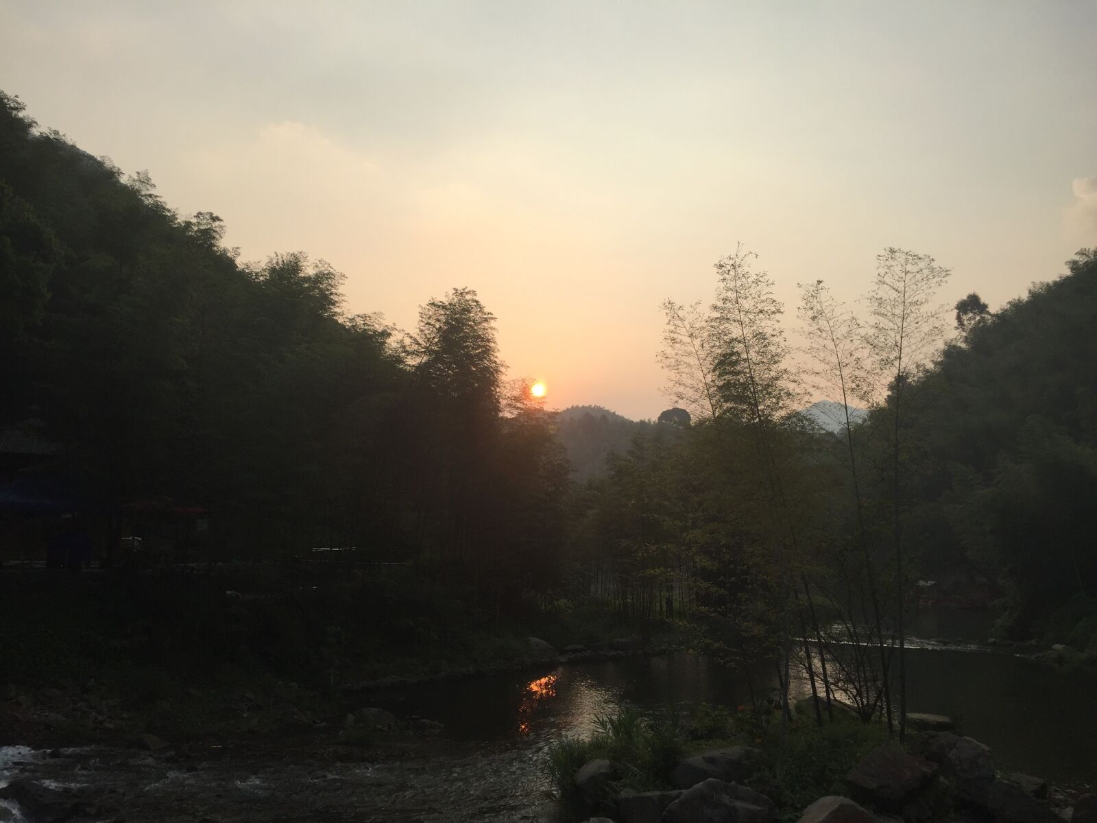Apple iPhone 6 sample photo. Sunset, mountainside, woods photography