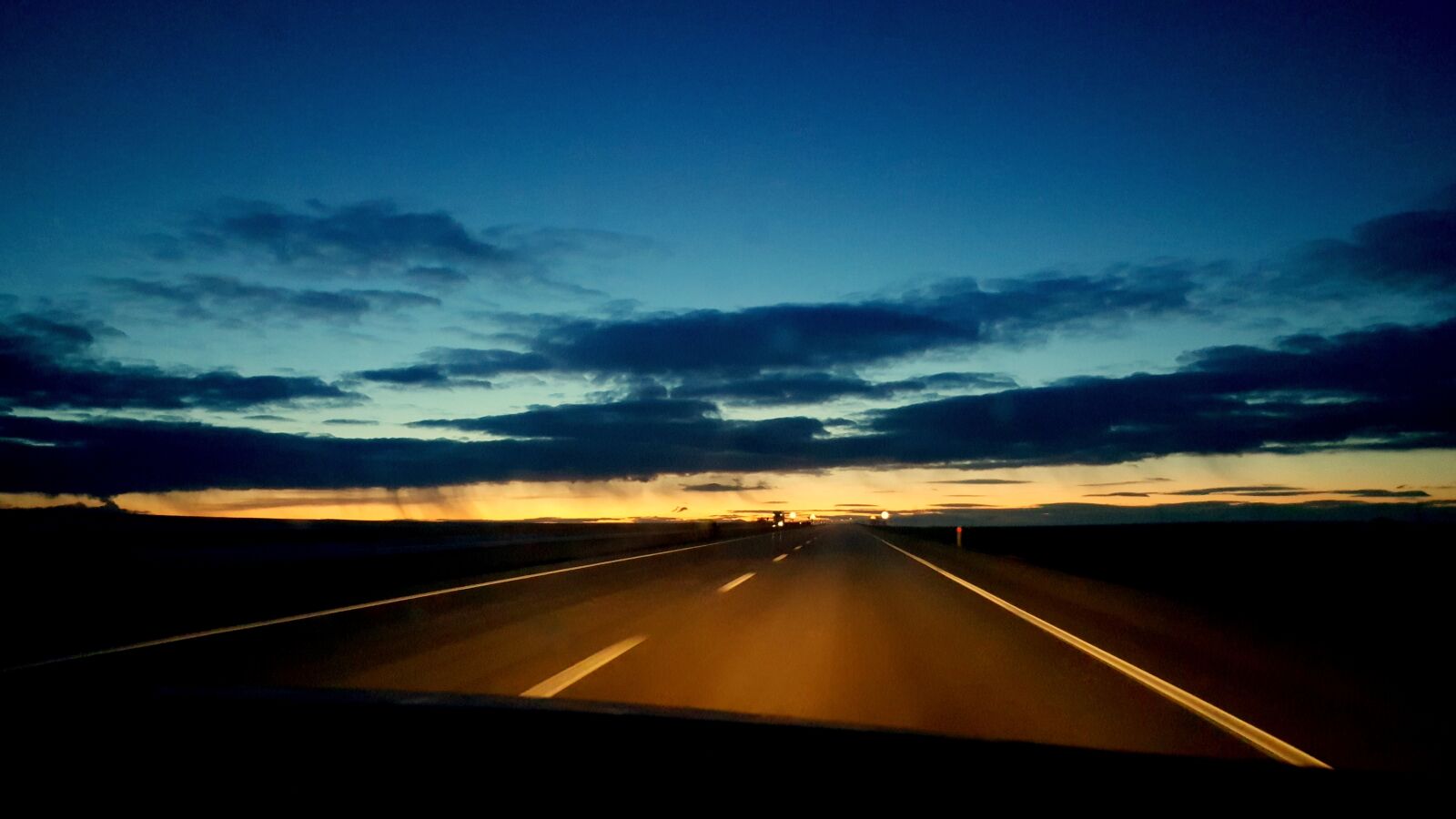 Samsung Galaxy S6 sample photo. Blue, sky, road, sunrise photography