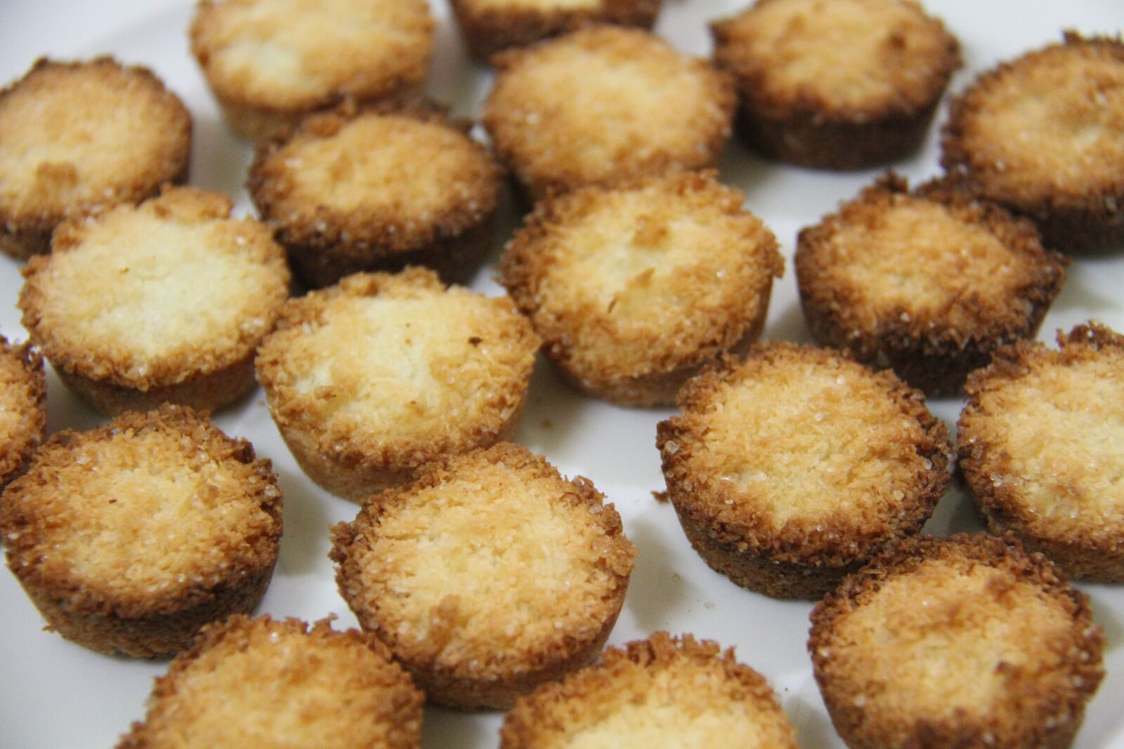 Canon EF-S 18-200mm F3.5-5.6 IS sample photo. Coconut cookies, kitchen, backing photography