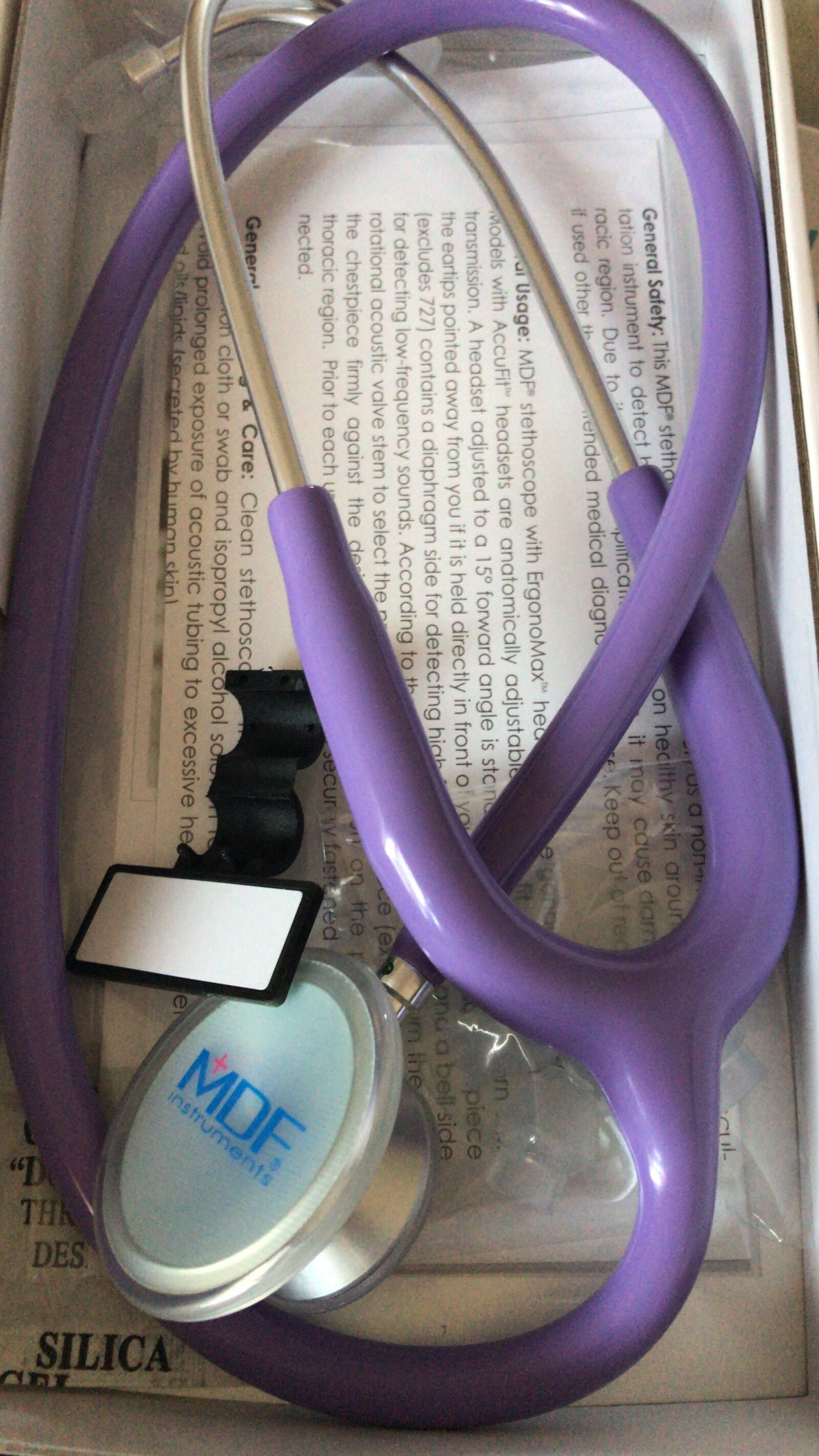 iPhone 7 back camera 3.99mm f/1.8 sample photo. Stethoscope, purple, steth photography