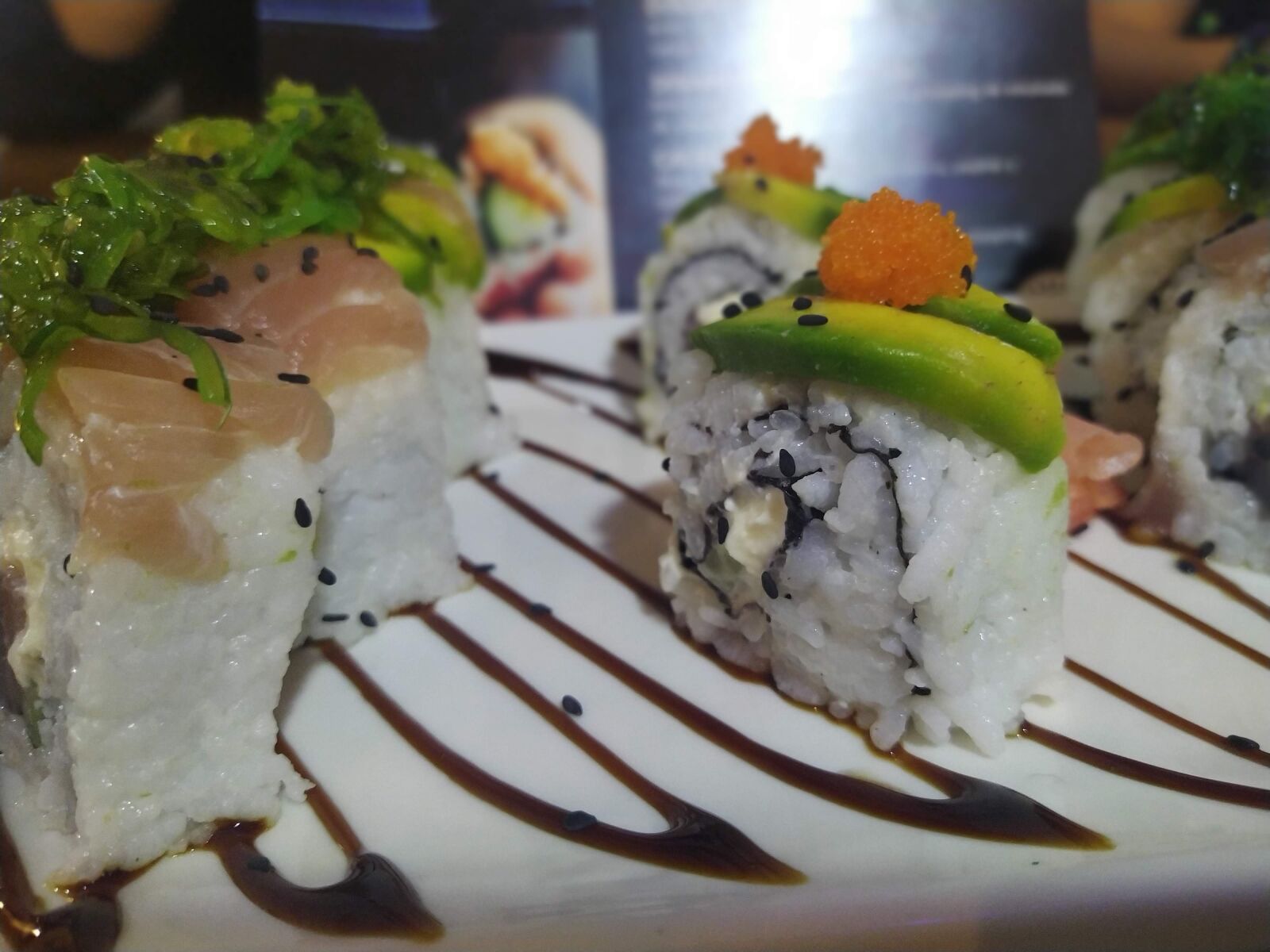 Xiaomi Redmi Note 7 sample photo. Sushi, fish, salmon photography