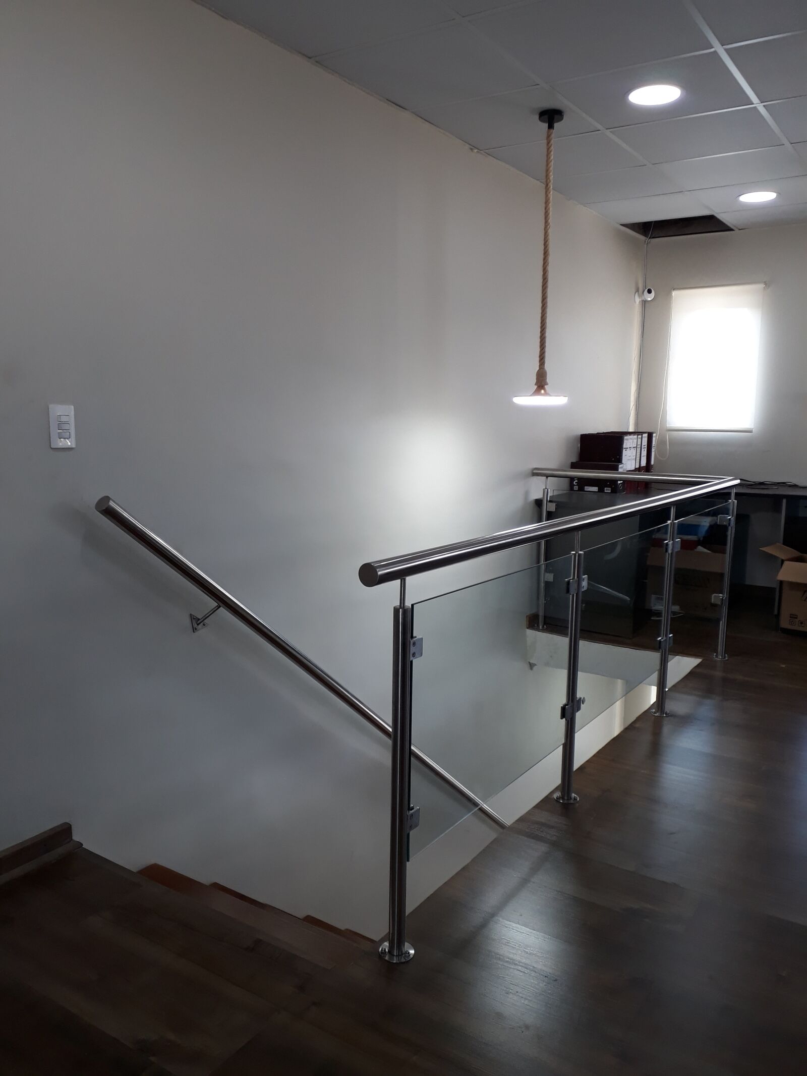 Samsung Galaxy J7 Prime sample photo. Railing, glass, stainless steel photography