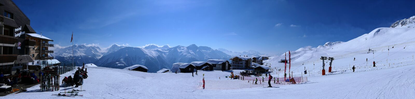 Panasonic Lumix DMC-FZ2500 (Lumix DMC-FZ2000) sample photo. Fiescheralp, panorama, snow photography
