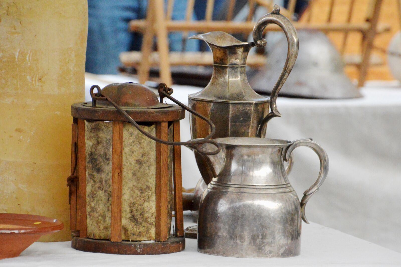 Nikon D3200 sample photo. Medieval times, table, pottery photography