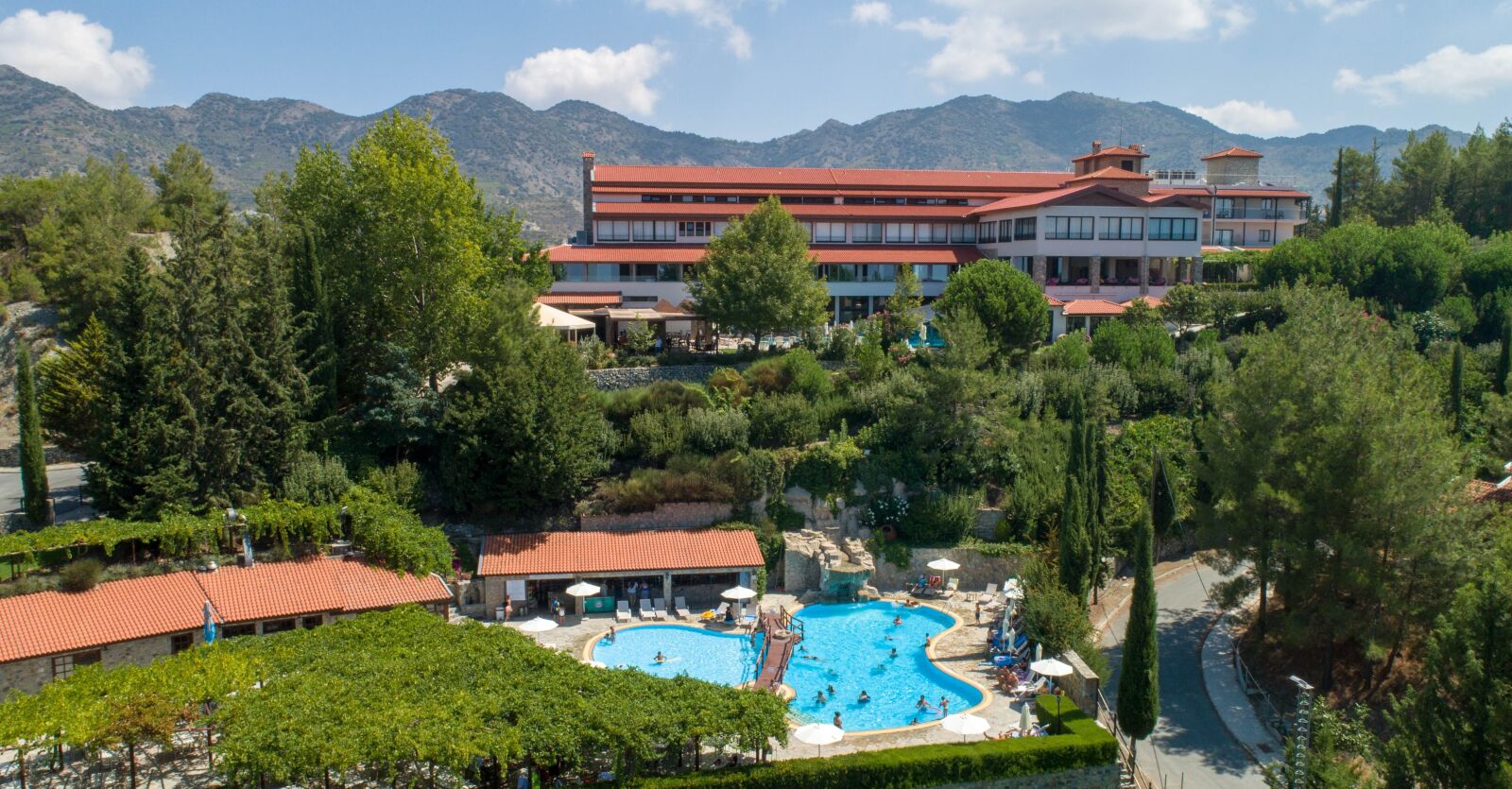 DJI FC6310 sample photo. Agros, mountain hotel, hotel photography