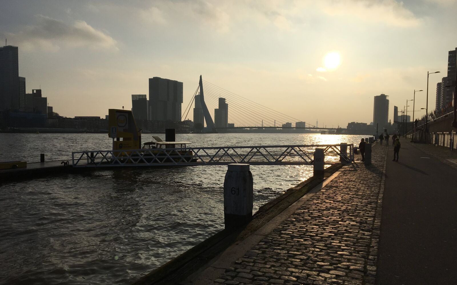 Apple iPhone 6s sample photo. Rotterdam, erasmus bridge, low photography