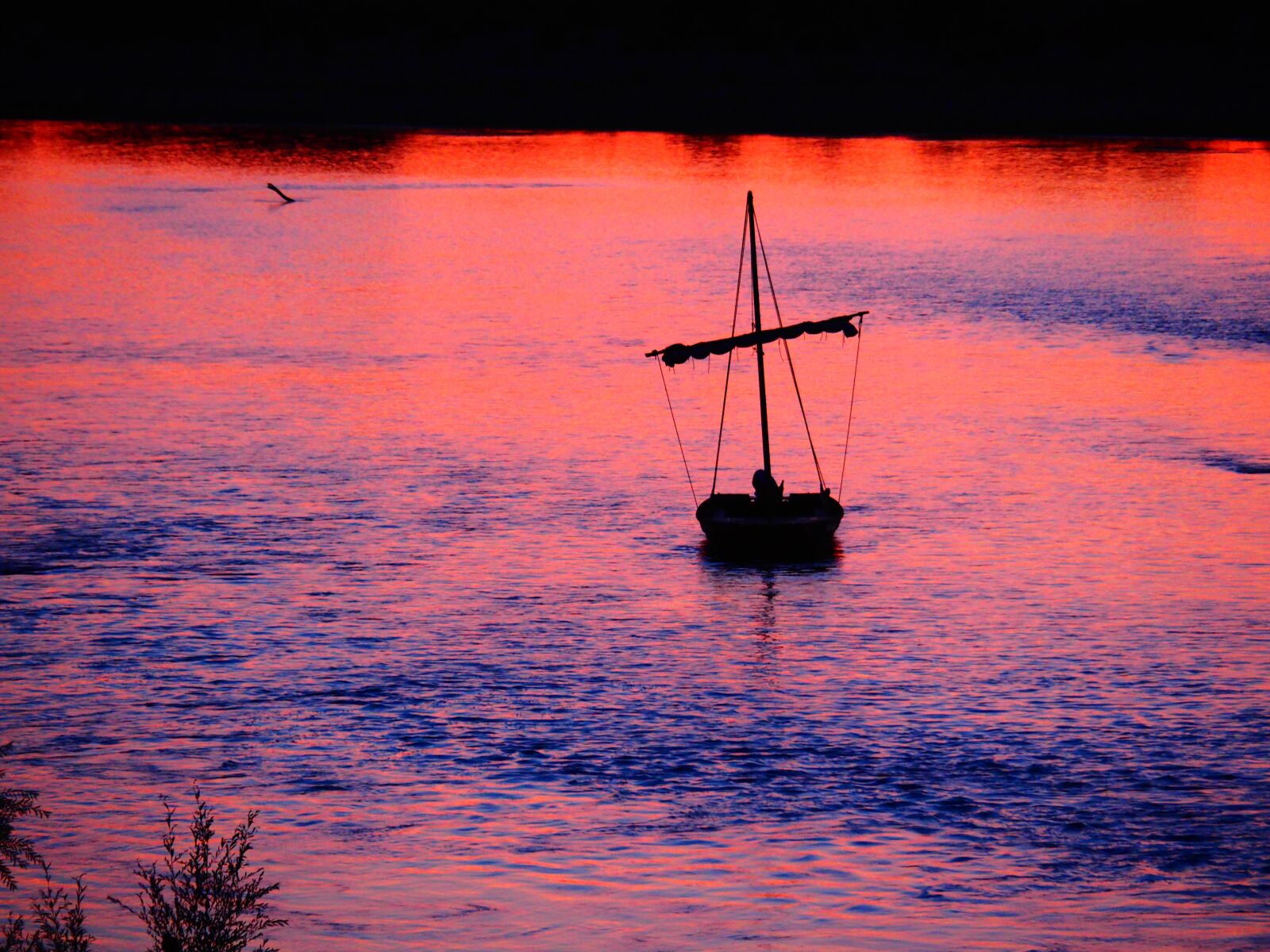 Olympus OM-D E-M5 II sample photo. Loire, river, night photography