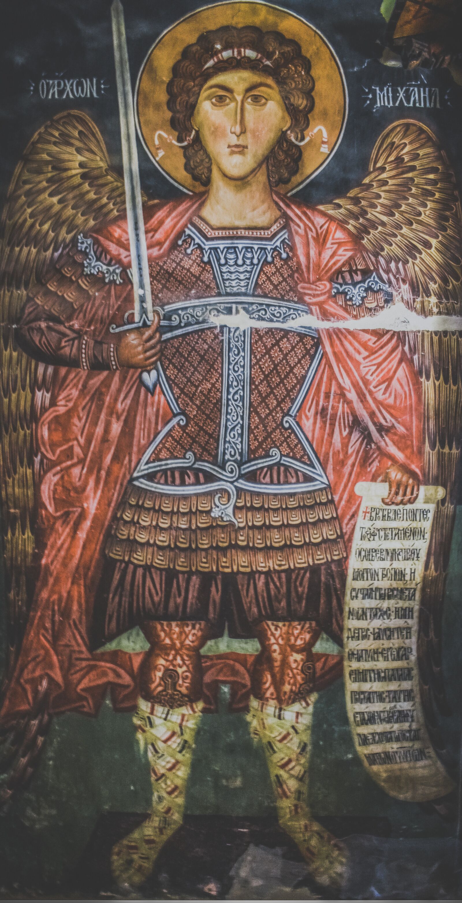 Nikon D3300 sample photo. Church, painting, archangel michael photography
