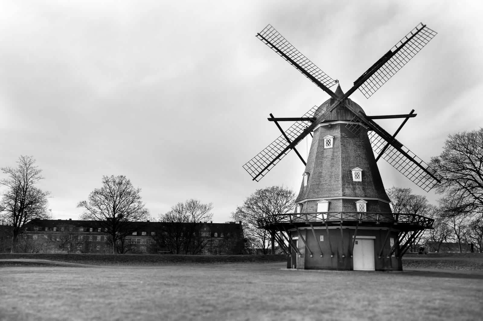 Nikon D90 sample photo. Mill, black and white photography
