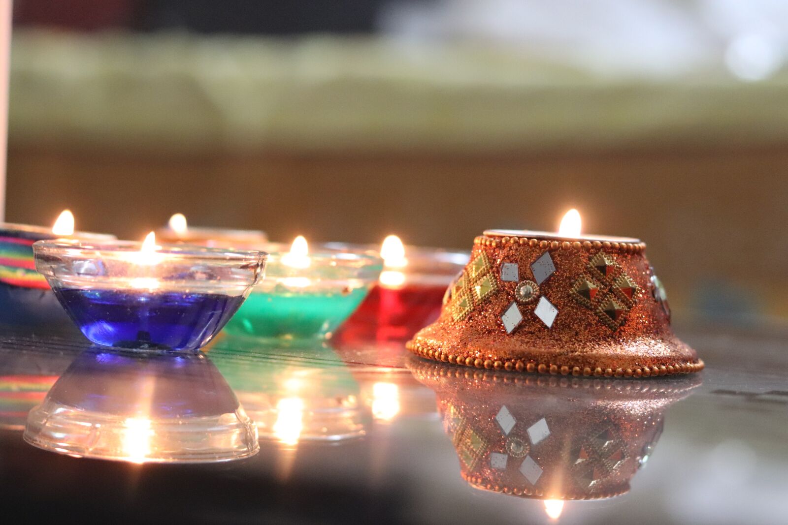 Canon EF 50mm F1.8 STM sample photo. Diwali, candle, candlelight photography