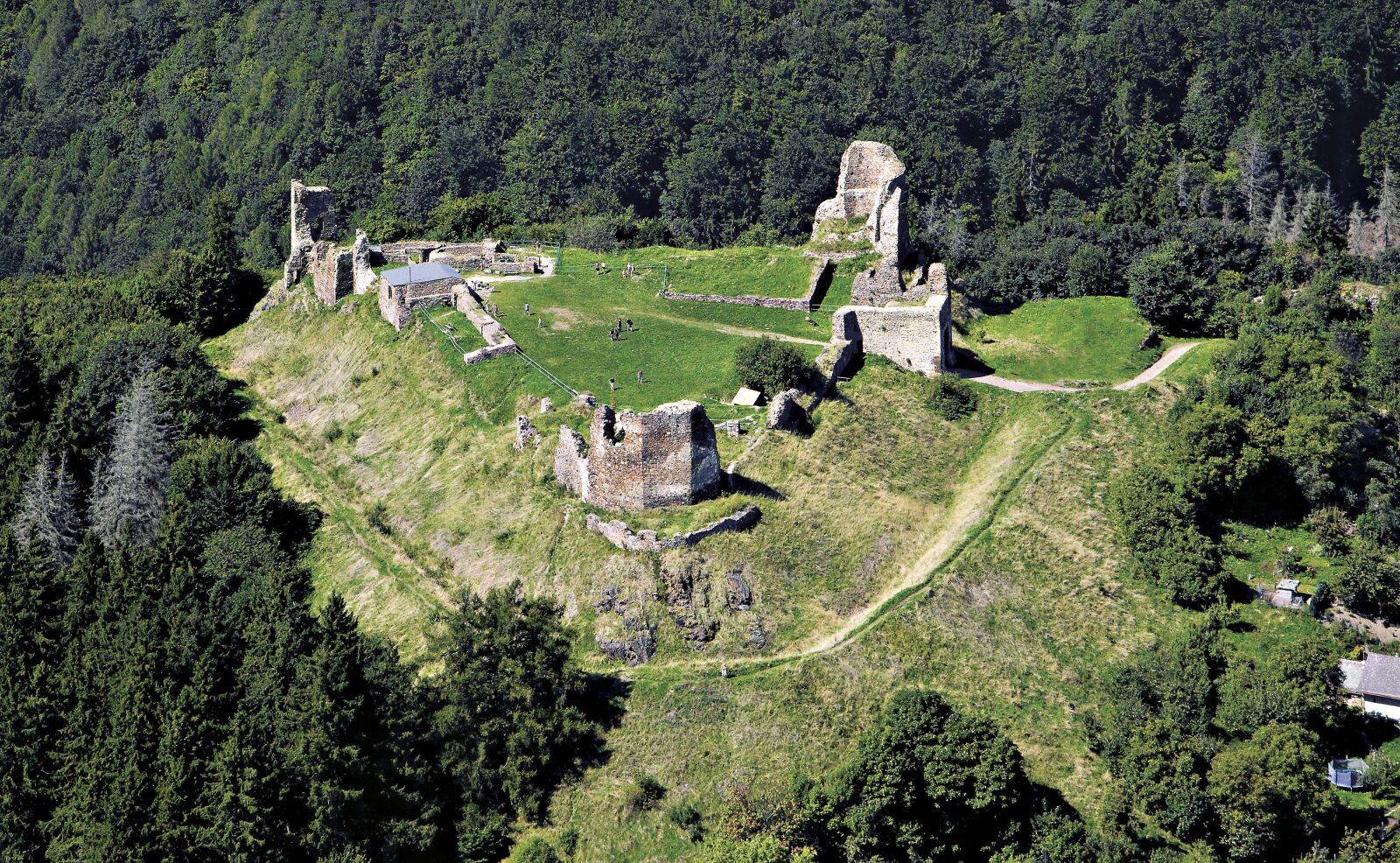 Canon EOS 50D sample photo. Castle, lichnice, aerial view photography