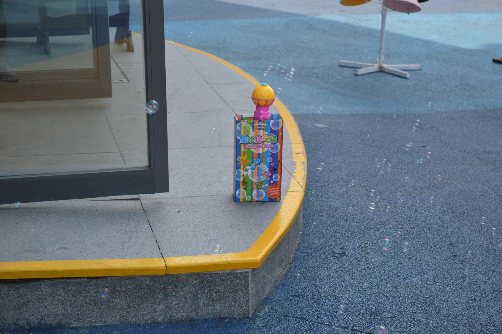 Nikon D3200 sample photo. Playground, bubble machine, child photography