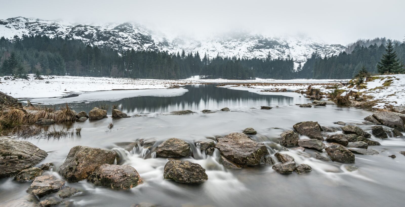 Nikon D810 sample photo. Harrop tarn, winter, lake photography