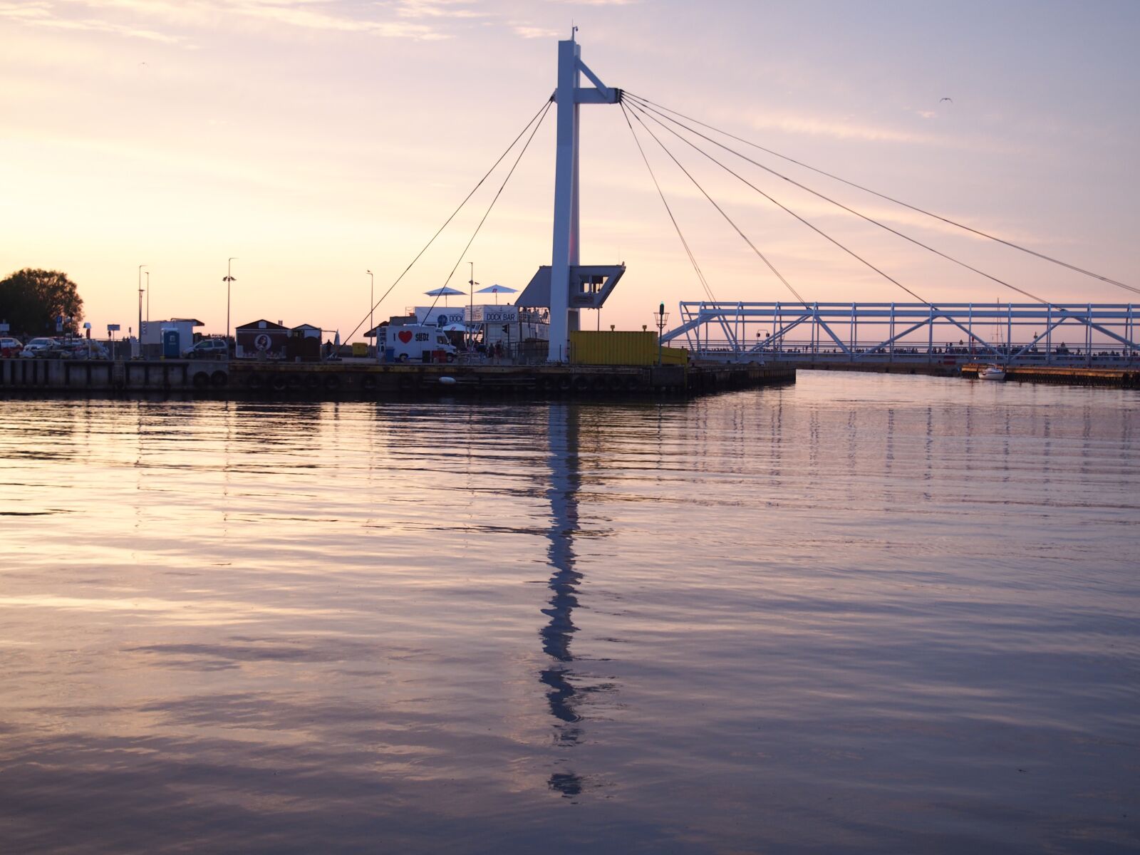 Olympus PEN E-PL6 sample photo. Ustka, bridge, port photography
