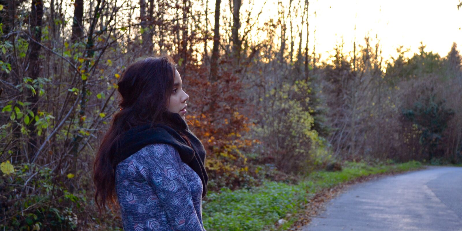 Nikon D3100 sample photo. Autumn, portrait, road, theme photography