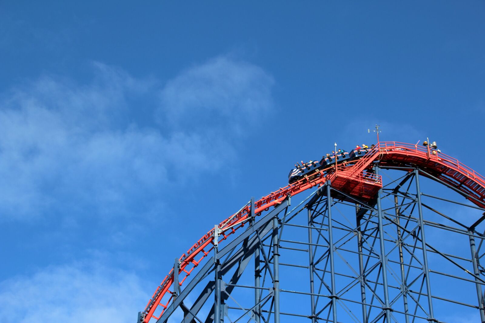 Canon EOS 1200D (EOS Rebel T5 / EOS Kiss X70 / EOS Hi) sample photo. Blackpool, roller coaster, sky photography