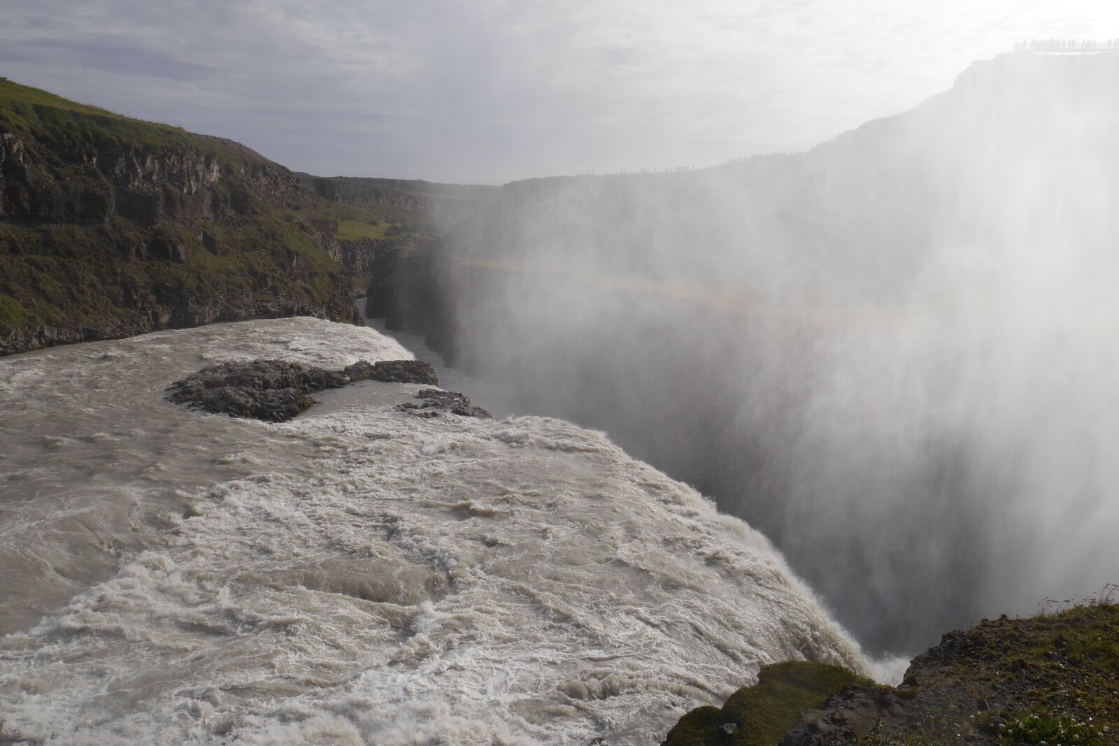 Panasonic Lumix DMC-G6 sample photo. Gulfoss, waterfall, the fog photography