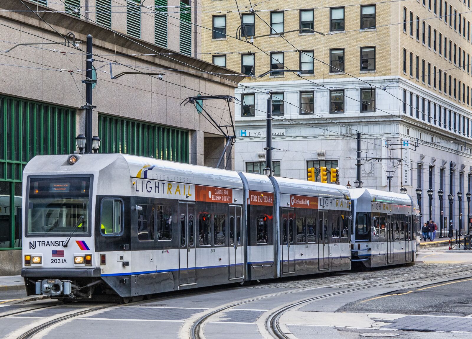 Nikon D7200 sample photo. Light rail, jersey city photography