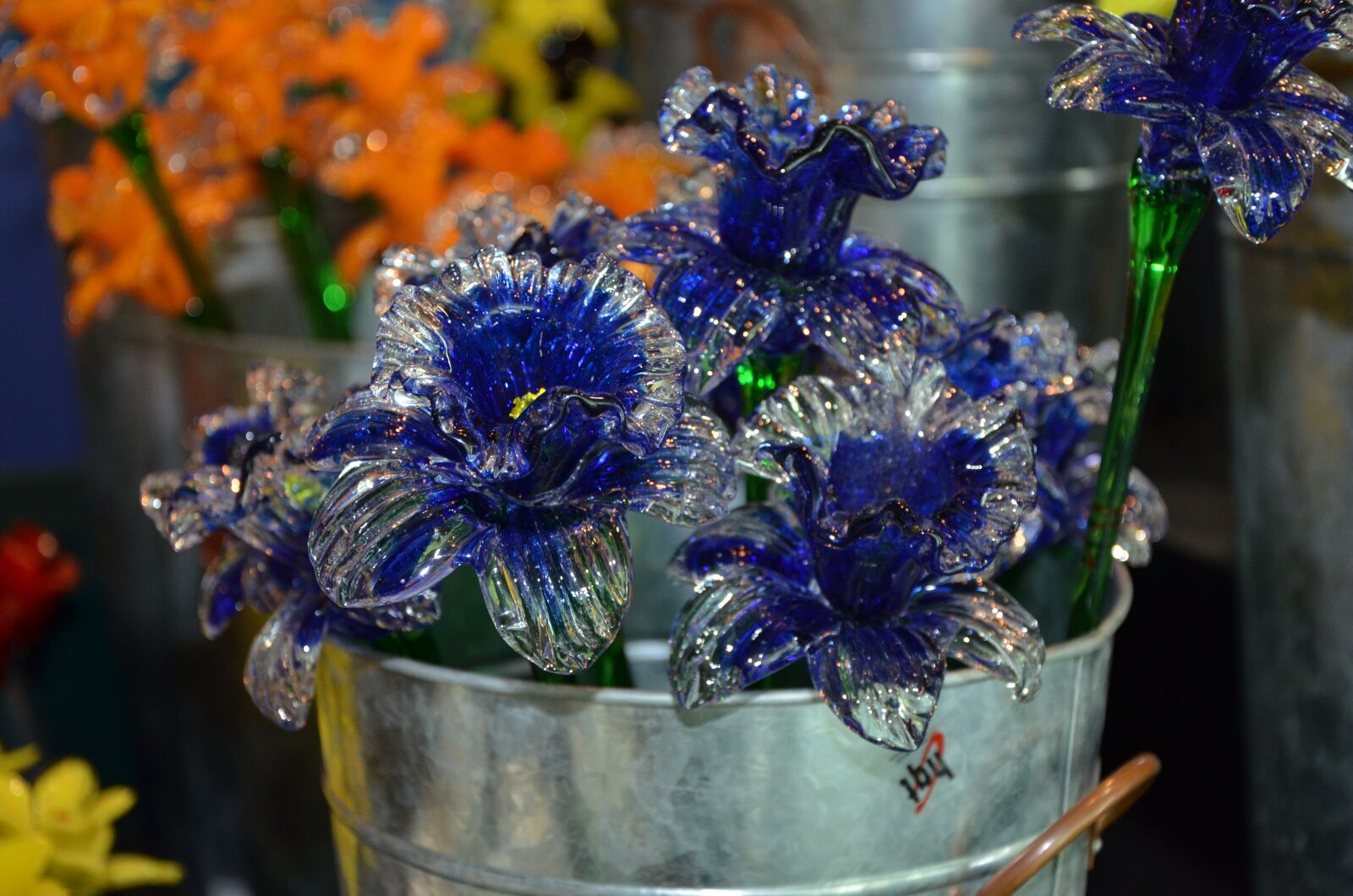 Nikon D7000 sample photo. Flower, glass, bucket photography