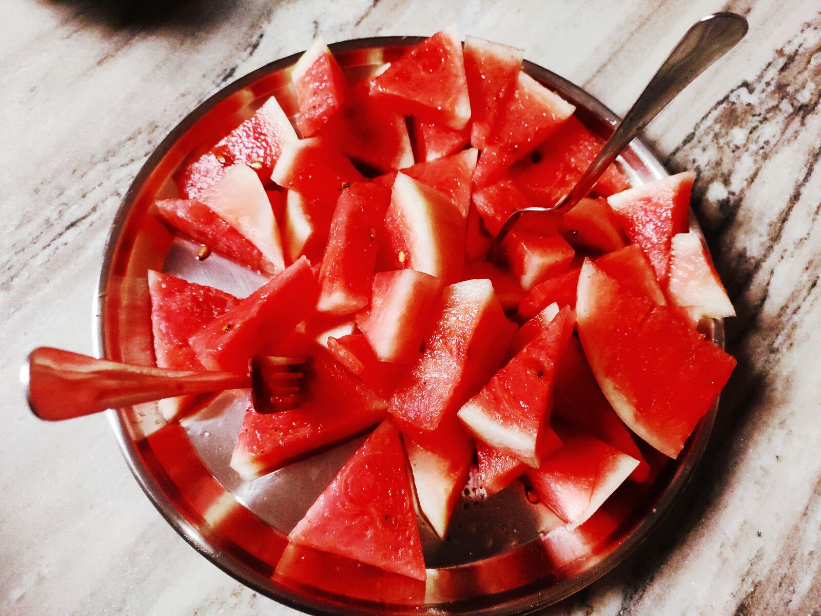 Xiaomi Redmi Note 7 Pro sample photo. Watermalon, chopped watermelon, red photography