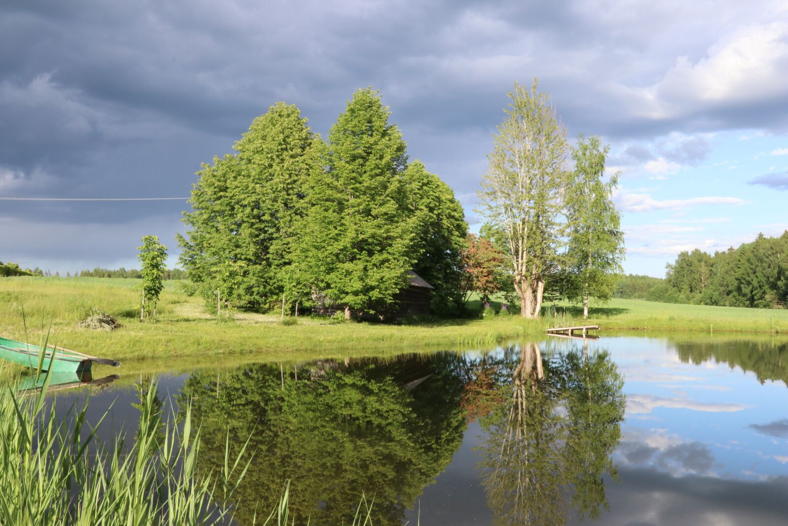 Canon EF-S 18-135mm F3.5-5.6 IS USM sample photo. Thunderstorm, nature, green photography