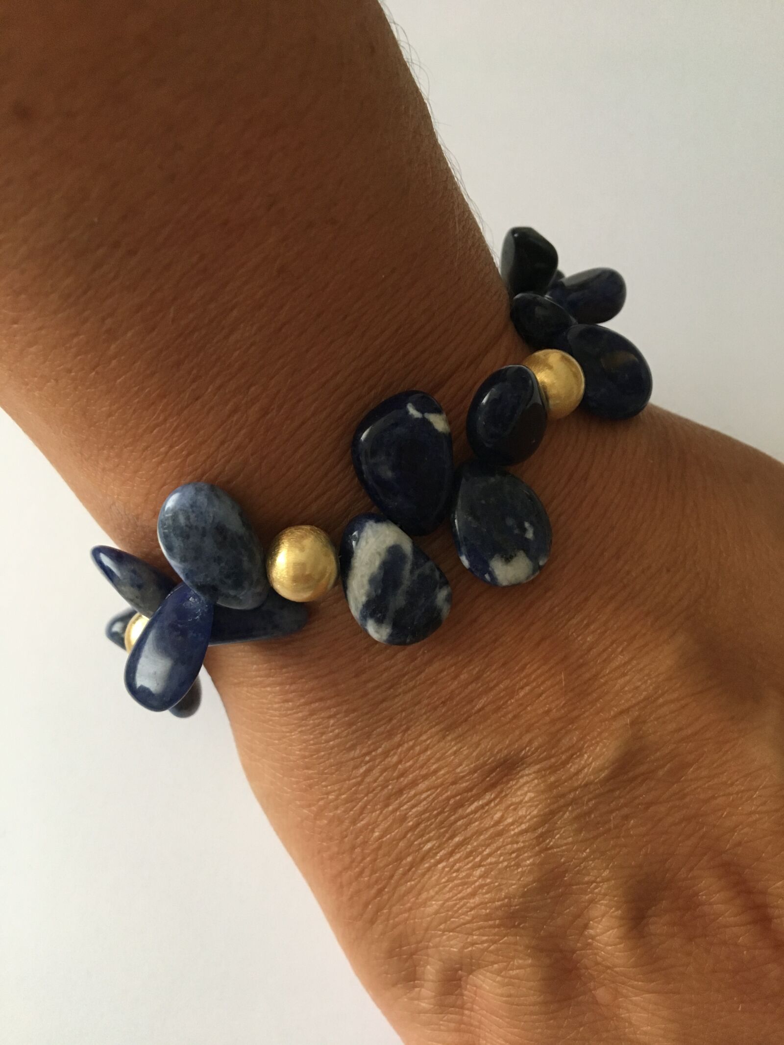 iPhone 6s back camera 4.15mm f/2.2 sample photo. Bracelet, handmade, sodalite photography