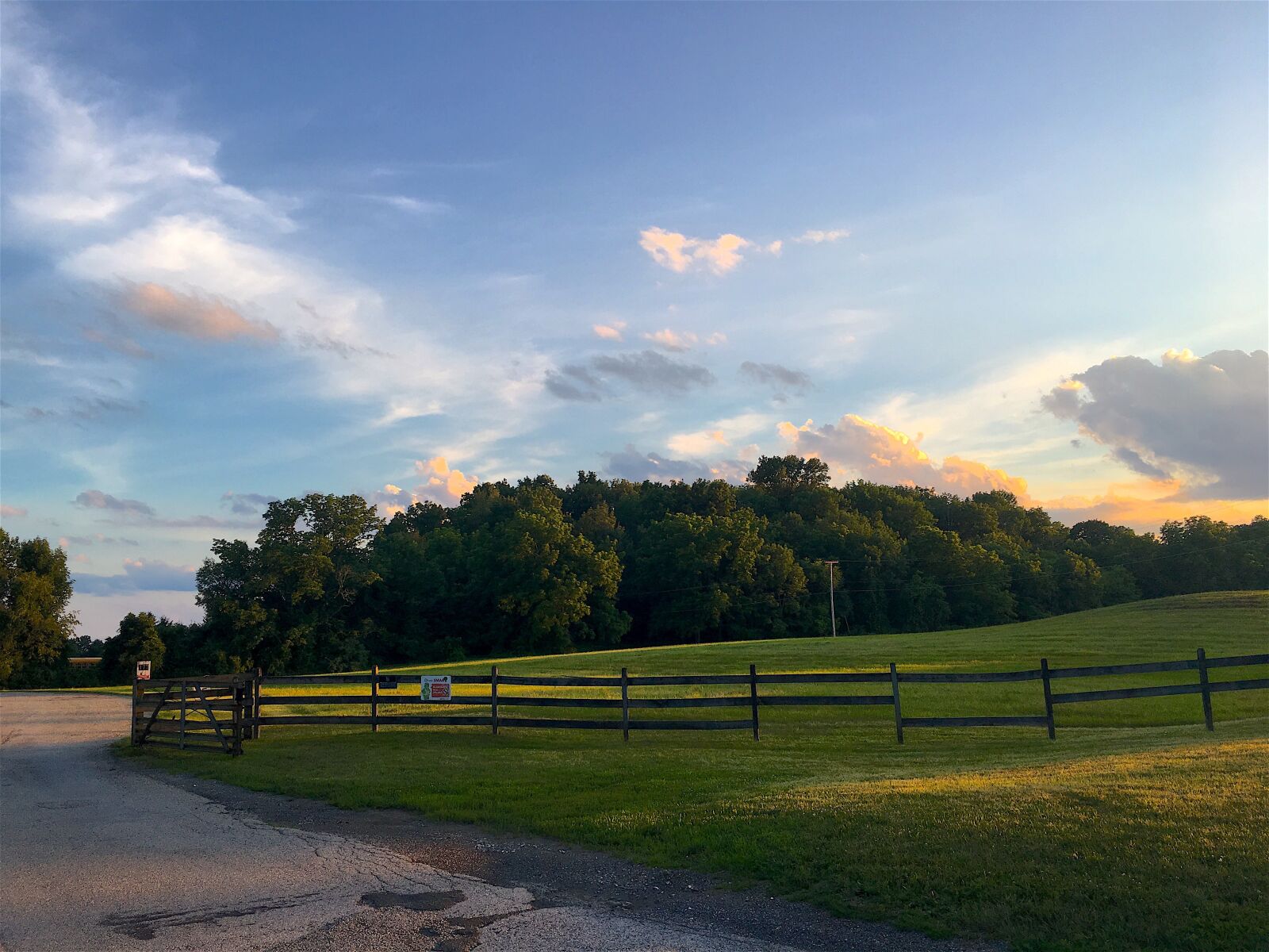 Apple iPhone 6s sample photo. Field, fence, sunset photography