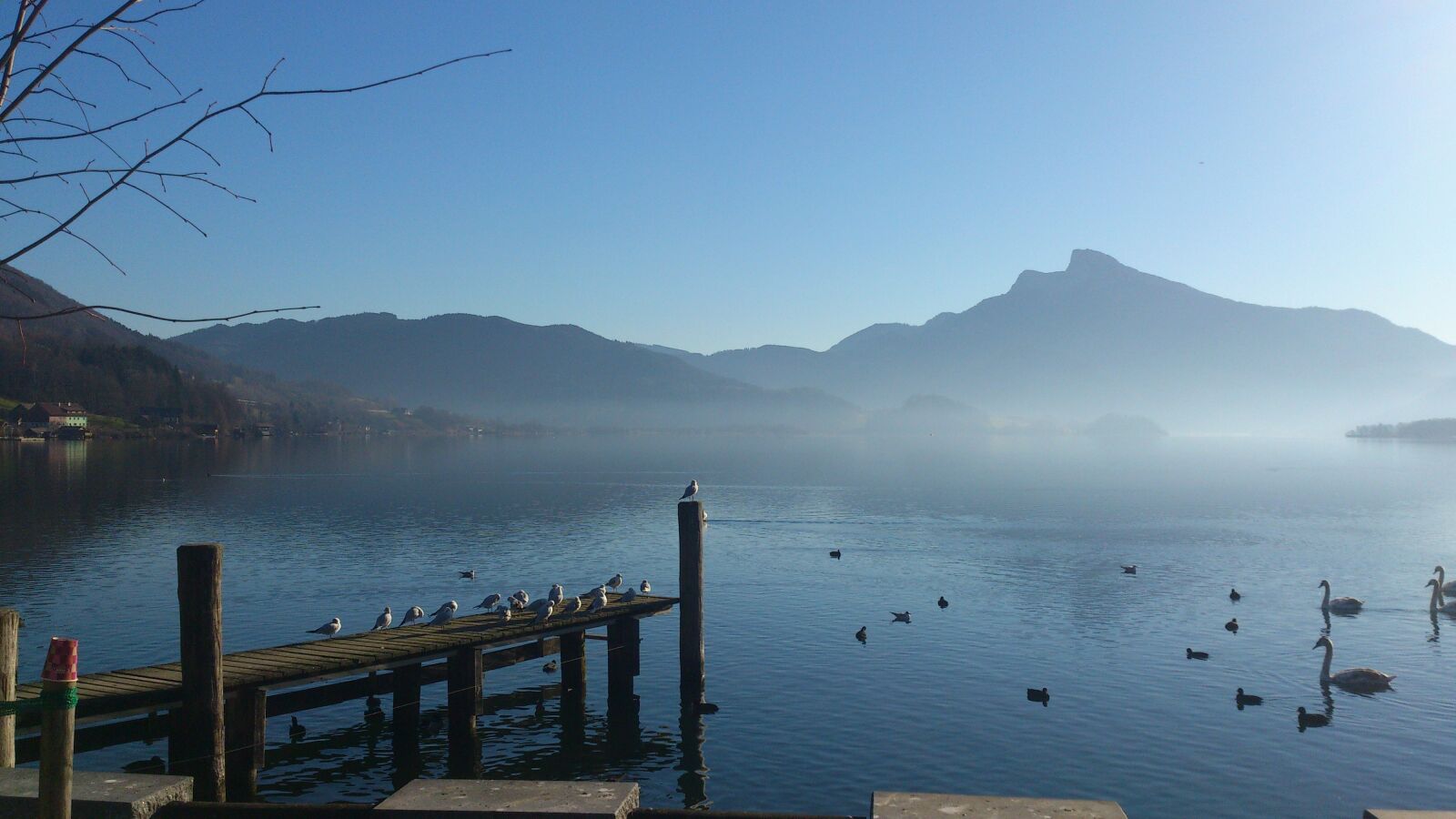 Sony Ericsson Xperia S sample photo. Fog, water, bank photography