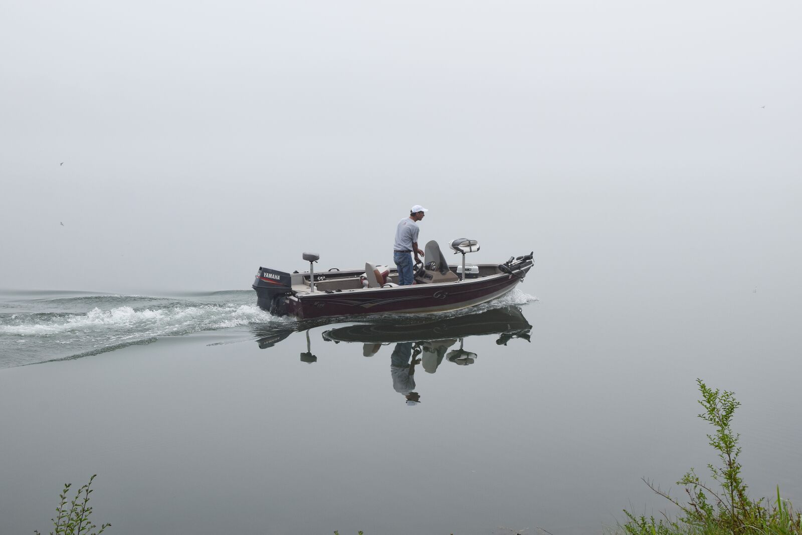 Nikon D3300 sample photo. Foggy morning fisherman, lake photography