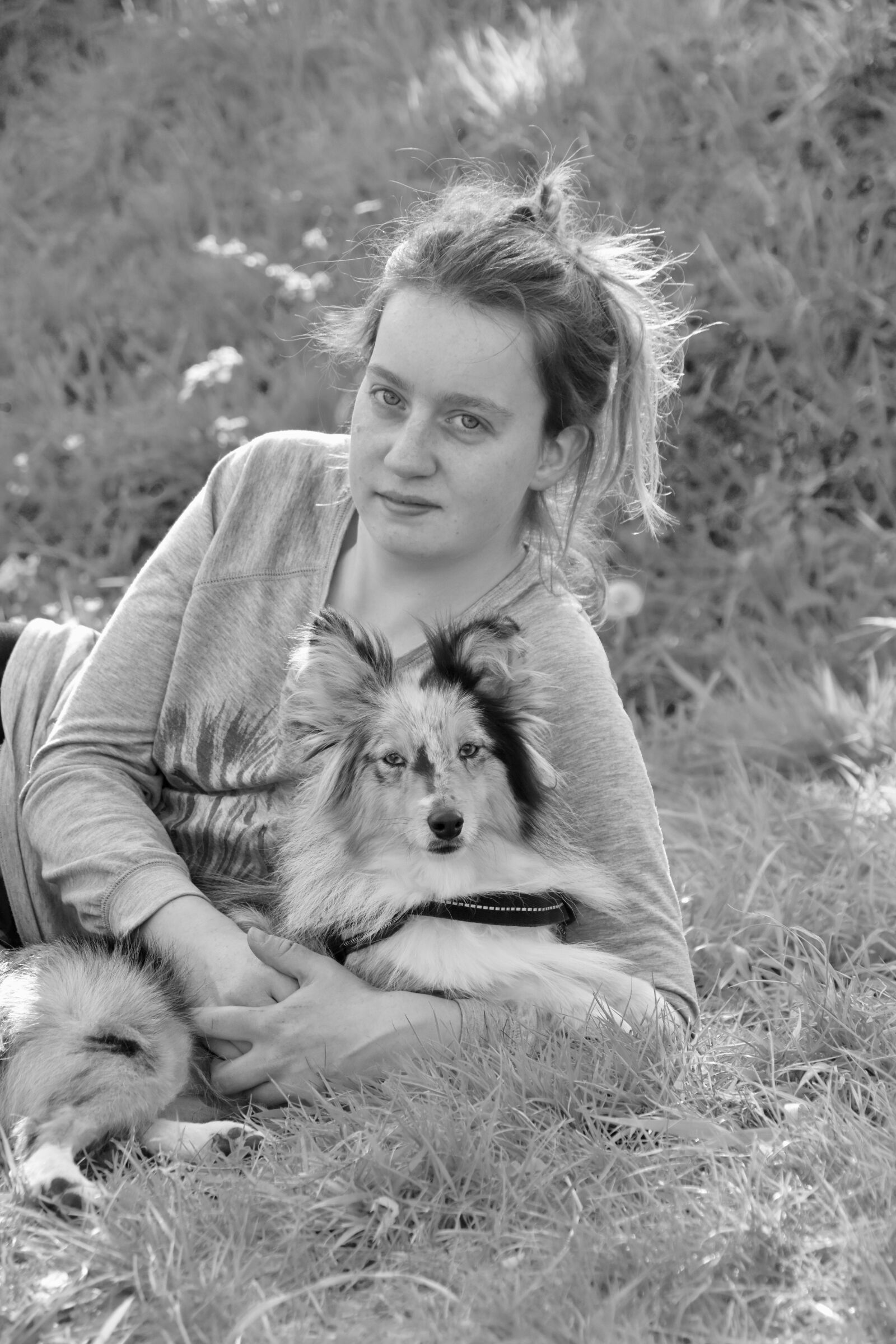 Nikon D5600 sample photo. Girl, with his dog photography