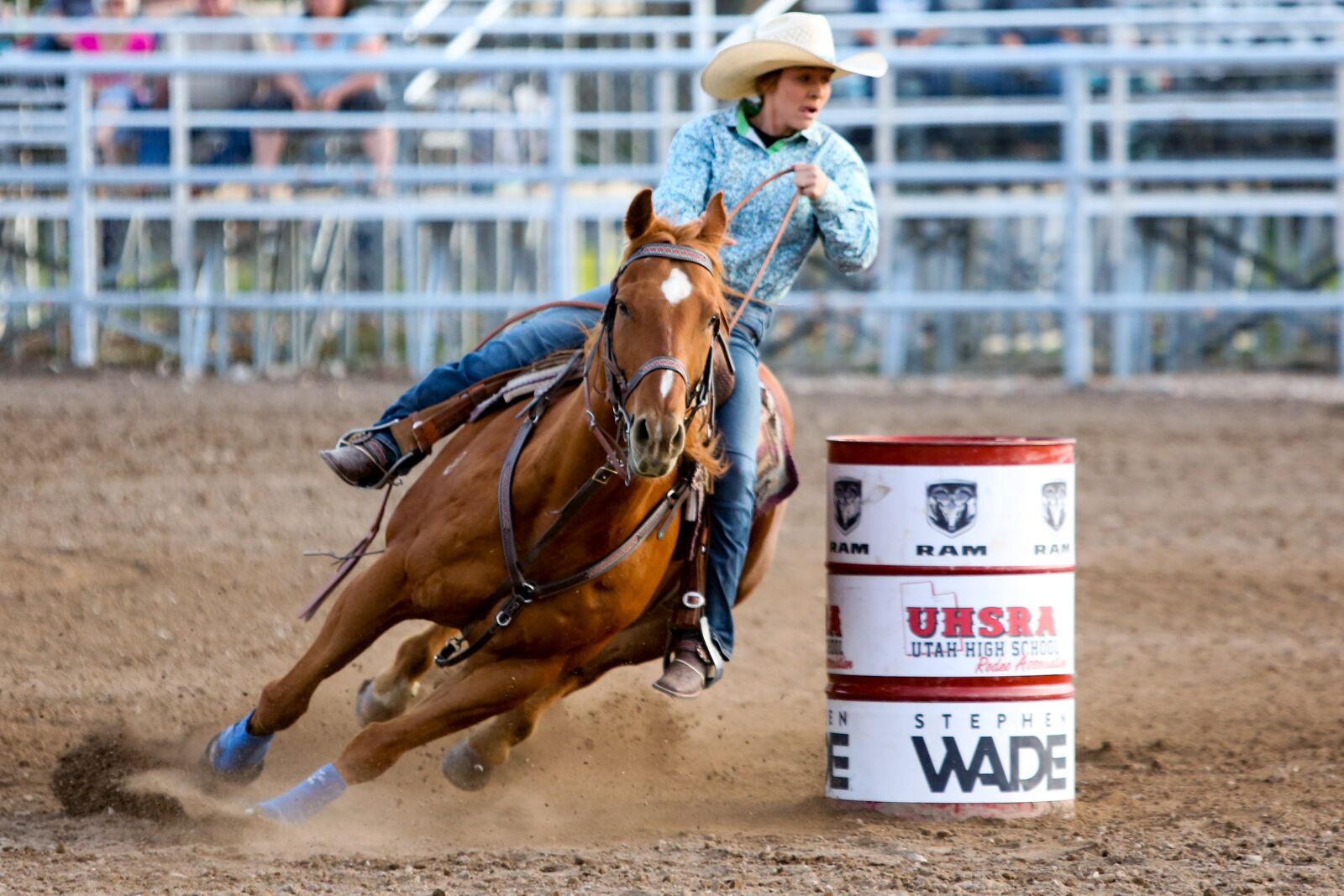 Canon EF 70-200mm F2.8L IS USM sample photo. Rodeo, horse, barrel photography