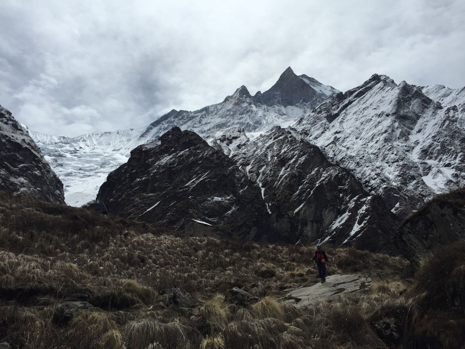 iPhone 6 Plus back camera 4.15mm f/2.2 sample photo. Machapuchare, nepal, mountain photography