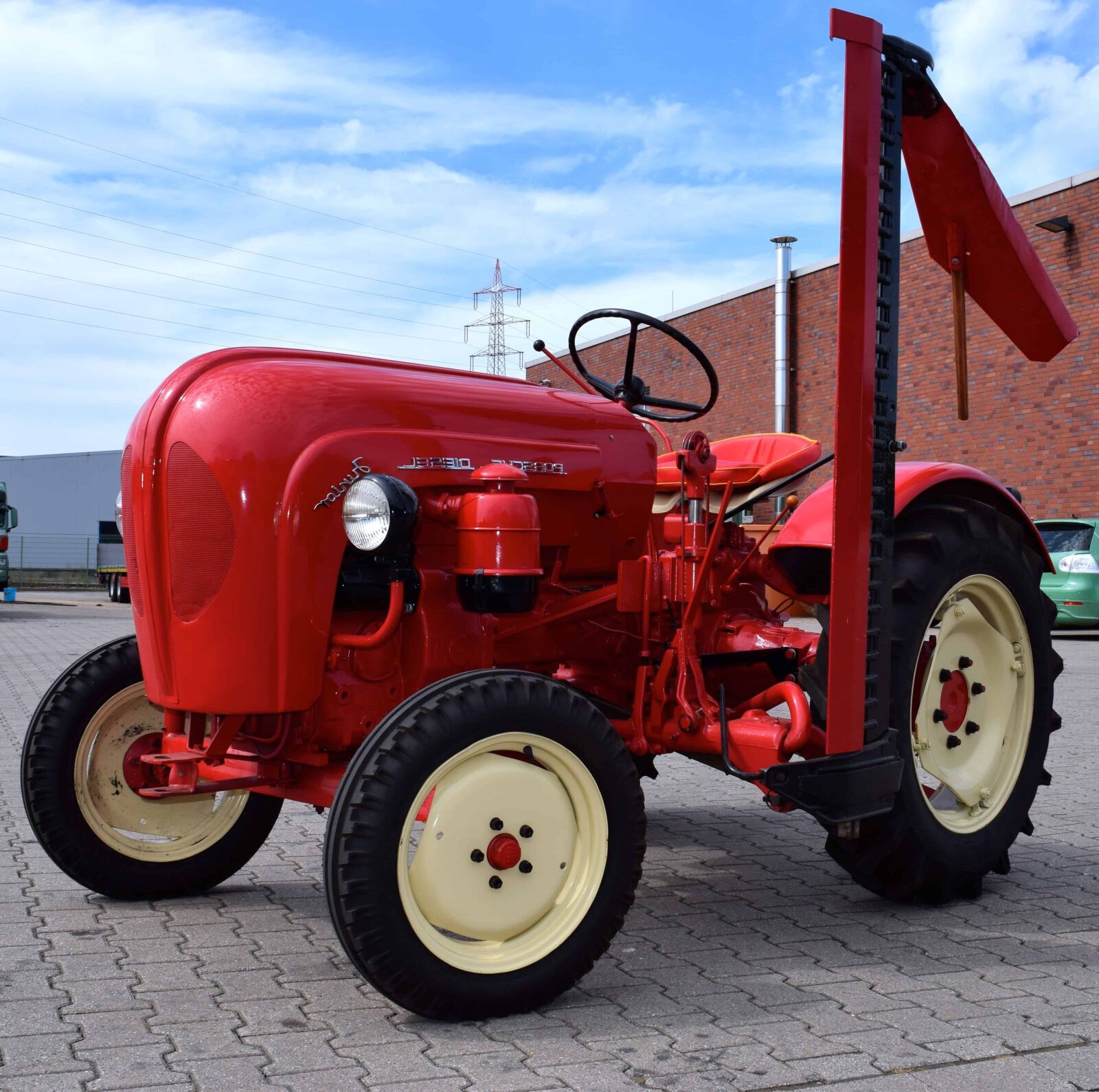 Nikon D3300 sample photo. Red tractor, machine, wheel photography