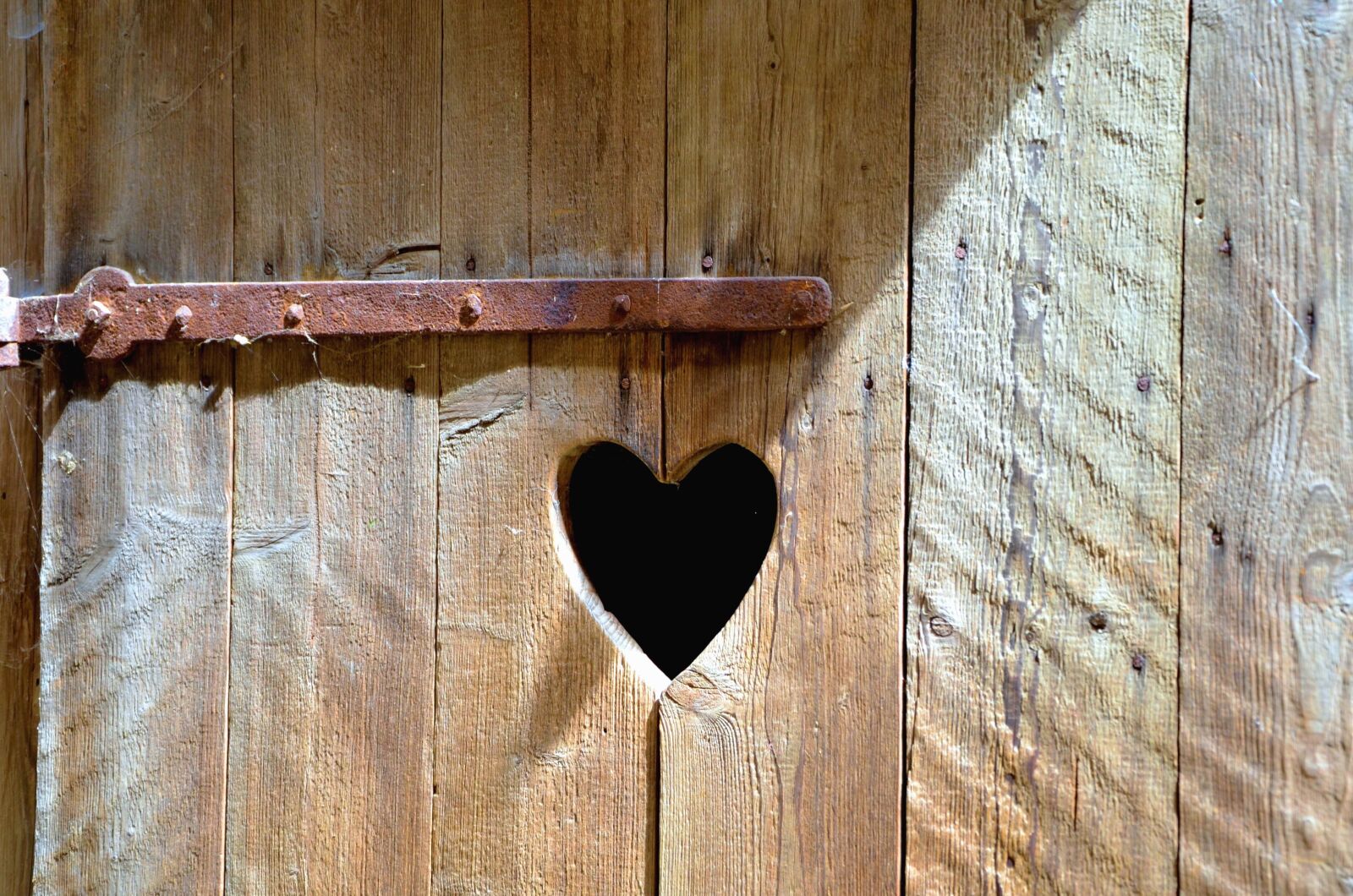 Nikon D5100 sample photo. Antique, heart, wood, door photography
