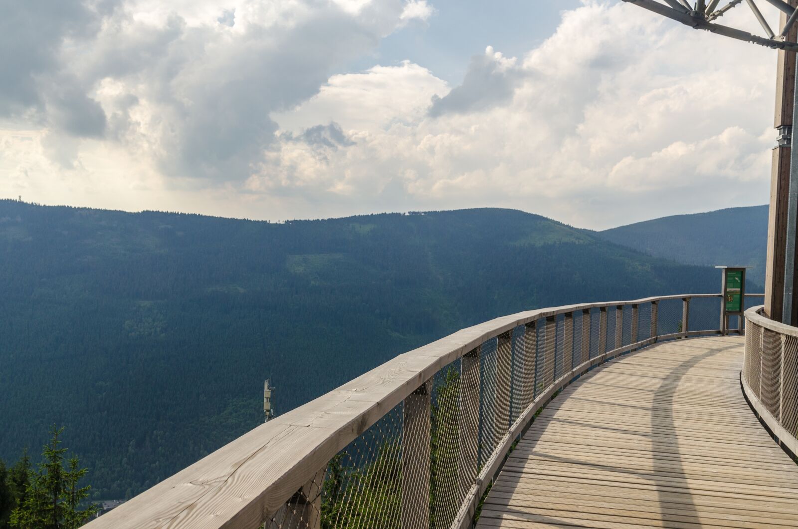 Nikon D5100 sample photo. Balcony, clouds, foggy, forest photography