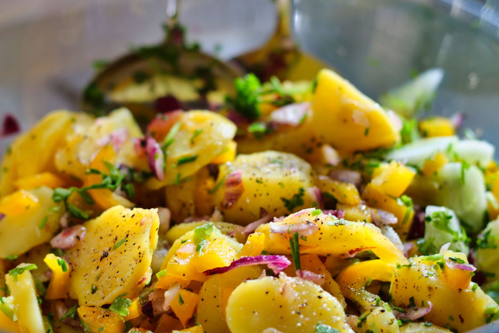 Canon EOS 700D (EOS Rebel T5i / EOS Kiss X7i) sample photo. Potato salad, food, tasty photography