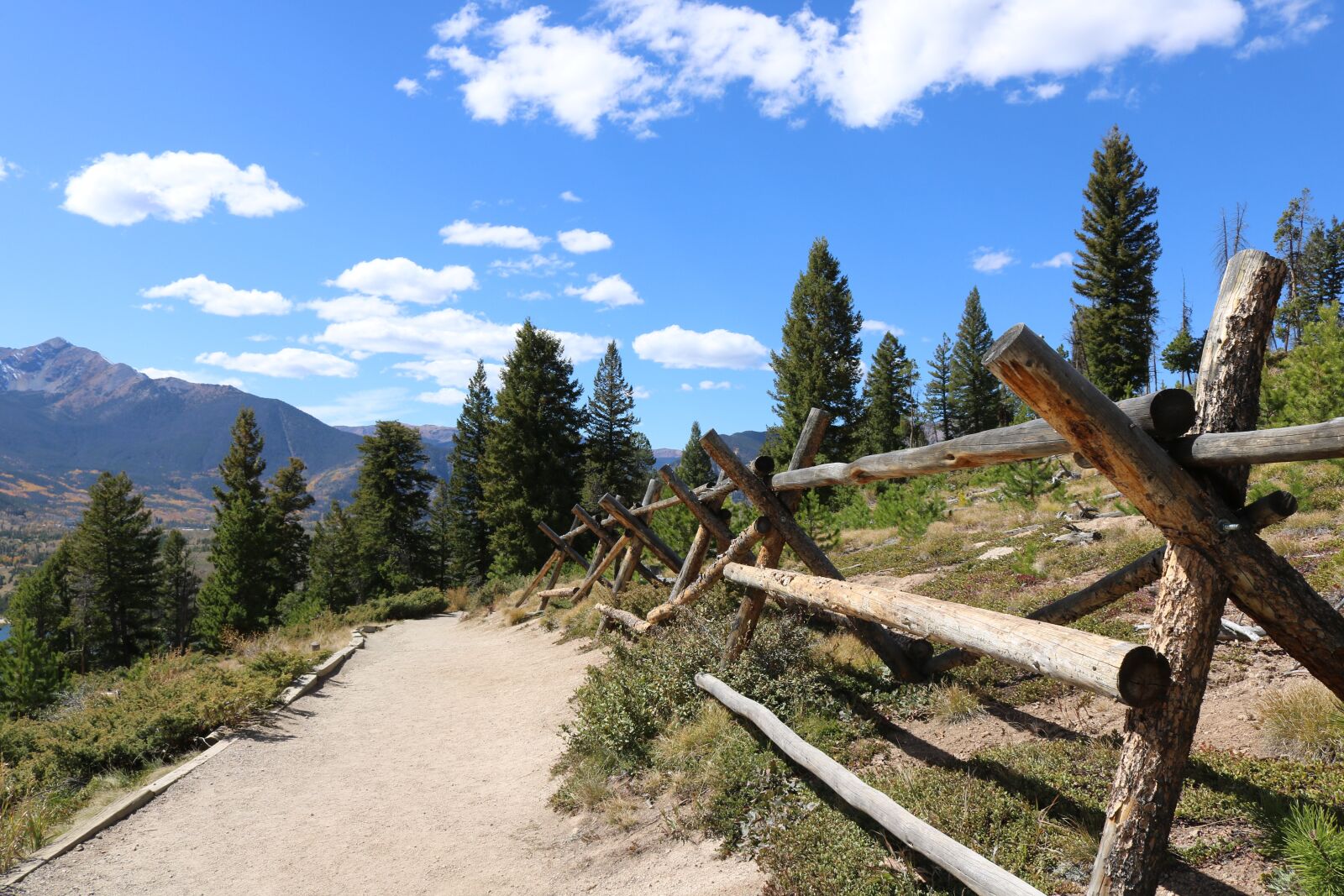 Canon EOS 750D (EOS Rebel T6i / EOS Kiss X8i) sample photo. Fence, logs, trail photography