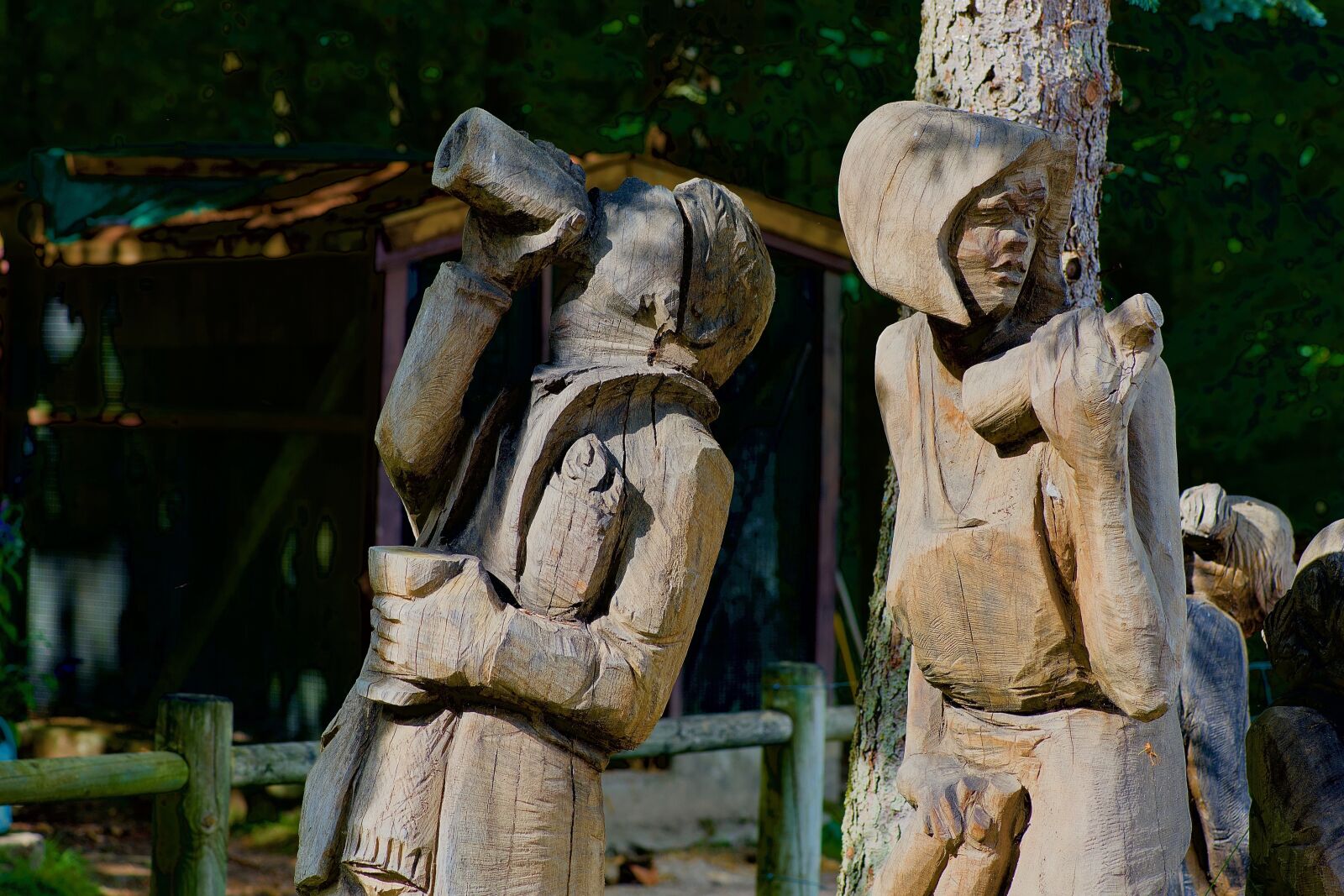Nikon D750 sample photo. Drink, statue, wood photography