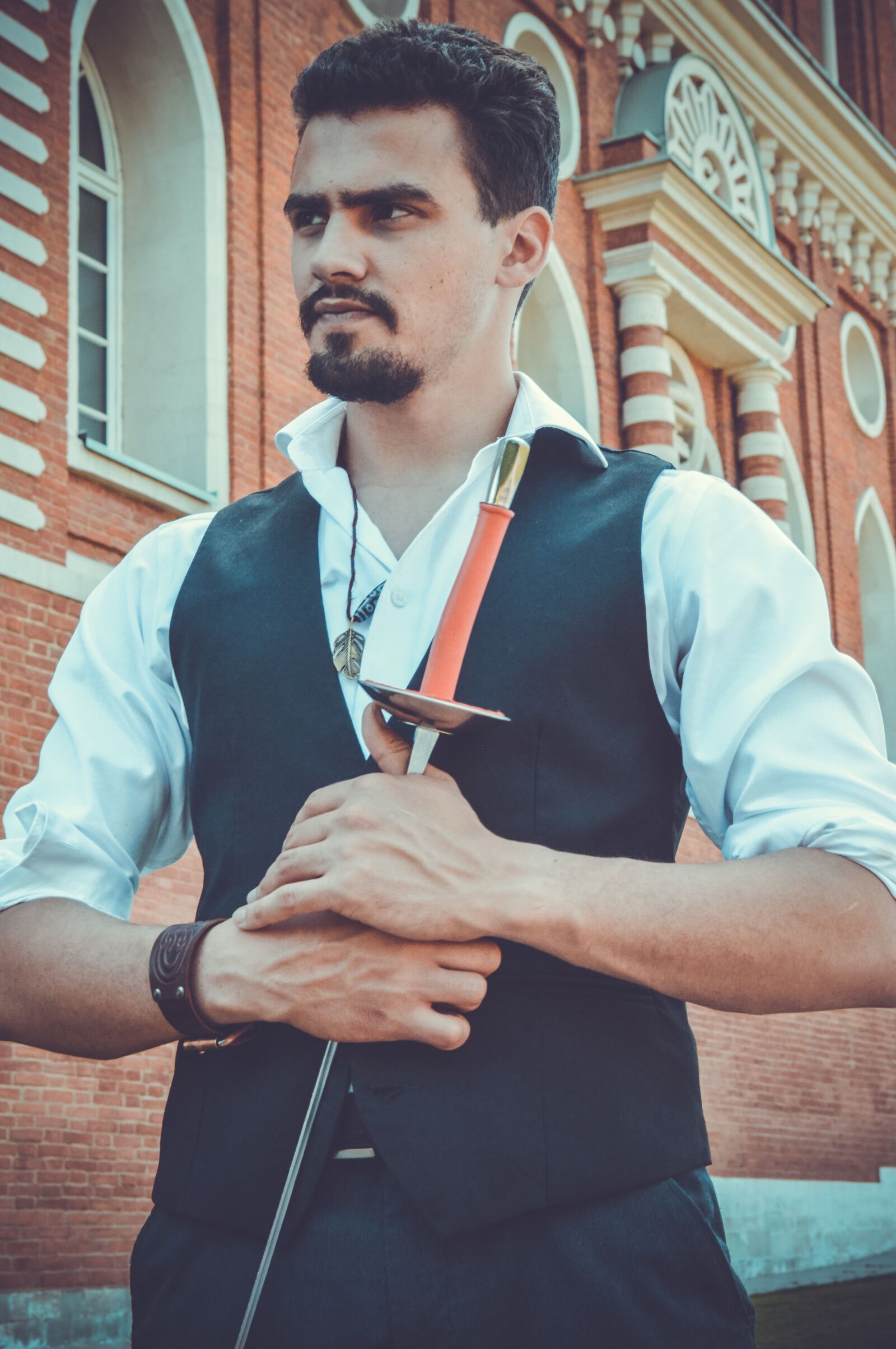 Nikon D3200 sample photo. Man, musketeer, sword photography